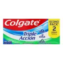 Pasta dental colgate triple acción 2 piezas 90 ml.