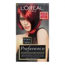 Tinte l’oréal preference color rojo muy intenso (6.66) 5 pzas.