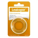 Leukopor Cinta Microporosa Permeable Al Aire Color Blanco 2.5Cm X 4.57M Con 1 Pieza