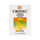 Urovec Fenazopiridina Sulfametoxazol Tetraciclina 200/125/50 Mg Con 24 Cápsulas