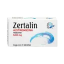 Zertalin Azitromicina 500 Mg Con 3 Tabletas