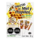 Tia trini paletas de miel y propóleo 10 pzas