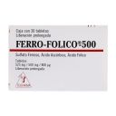 Ferro-Folico-500 525/500 Mg/800 Mcg Con 30 Tabletas De Liberación Prolongada