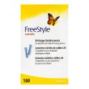 Lancetas Freestyle Thin con 100 piezas