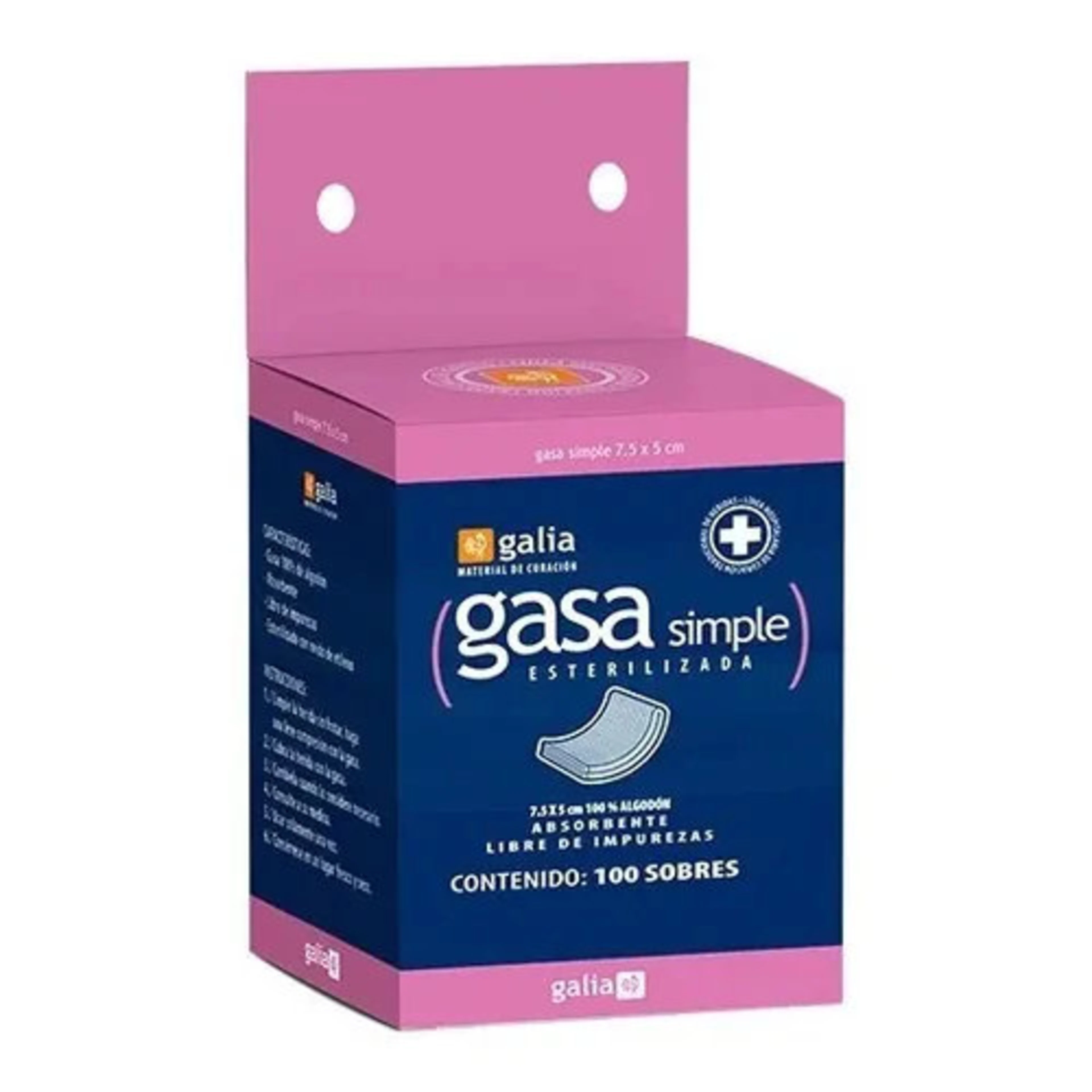 Gasa Simple Esteril 10X10Cm Con 100 Piezas