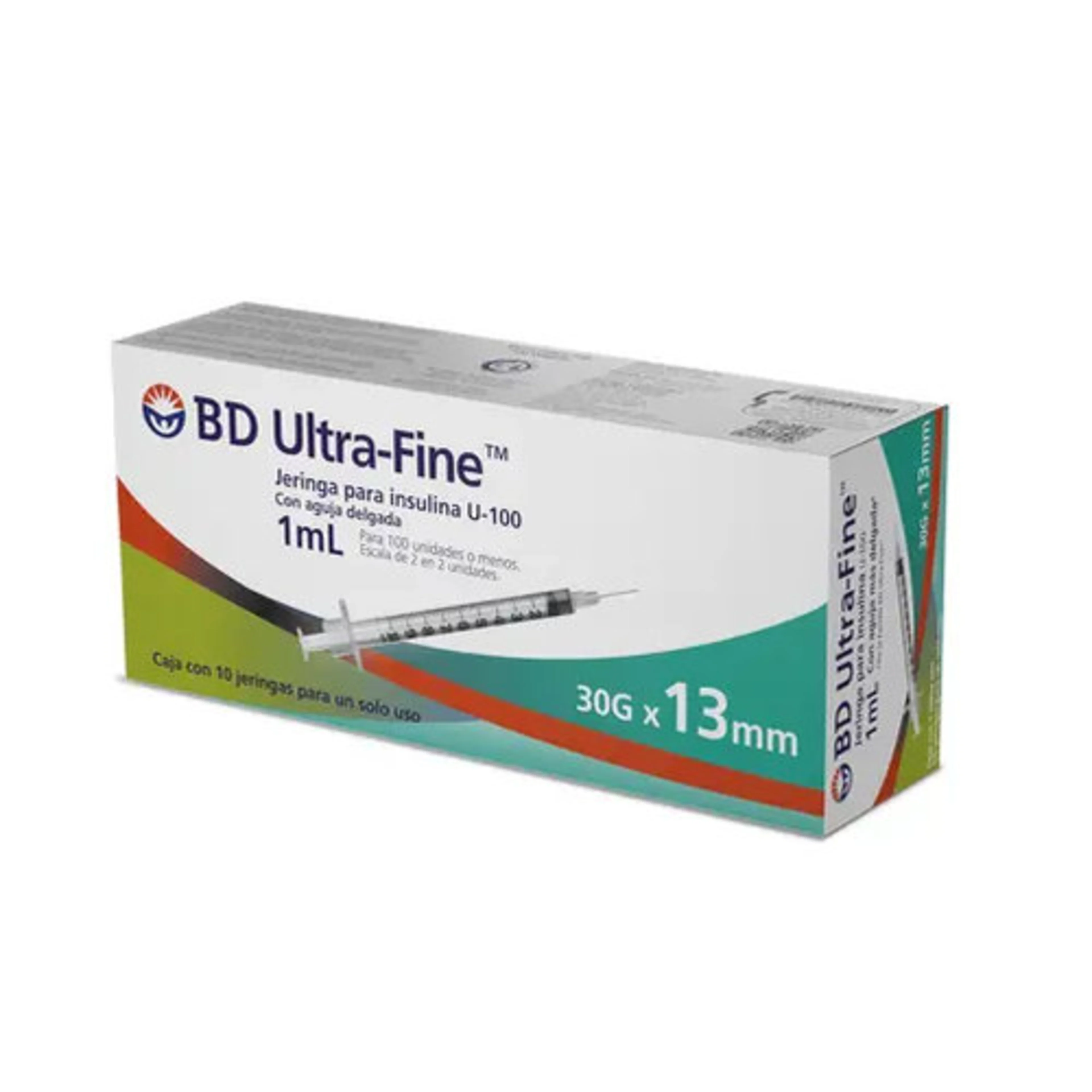 Jeringa De 1 Ml 30Gx13Mm Caja Con 100 Piezas