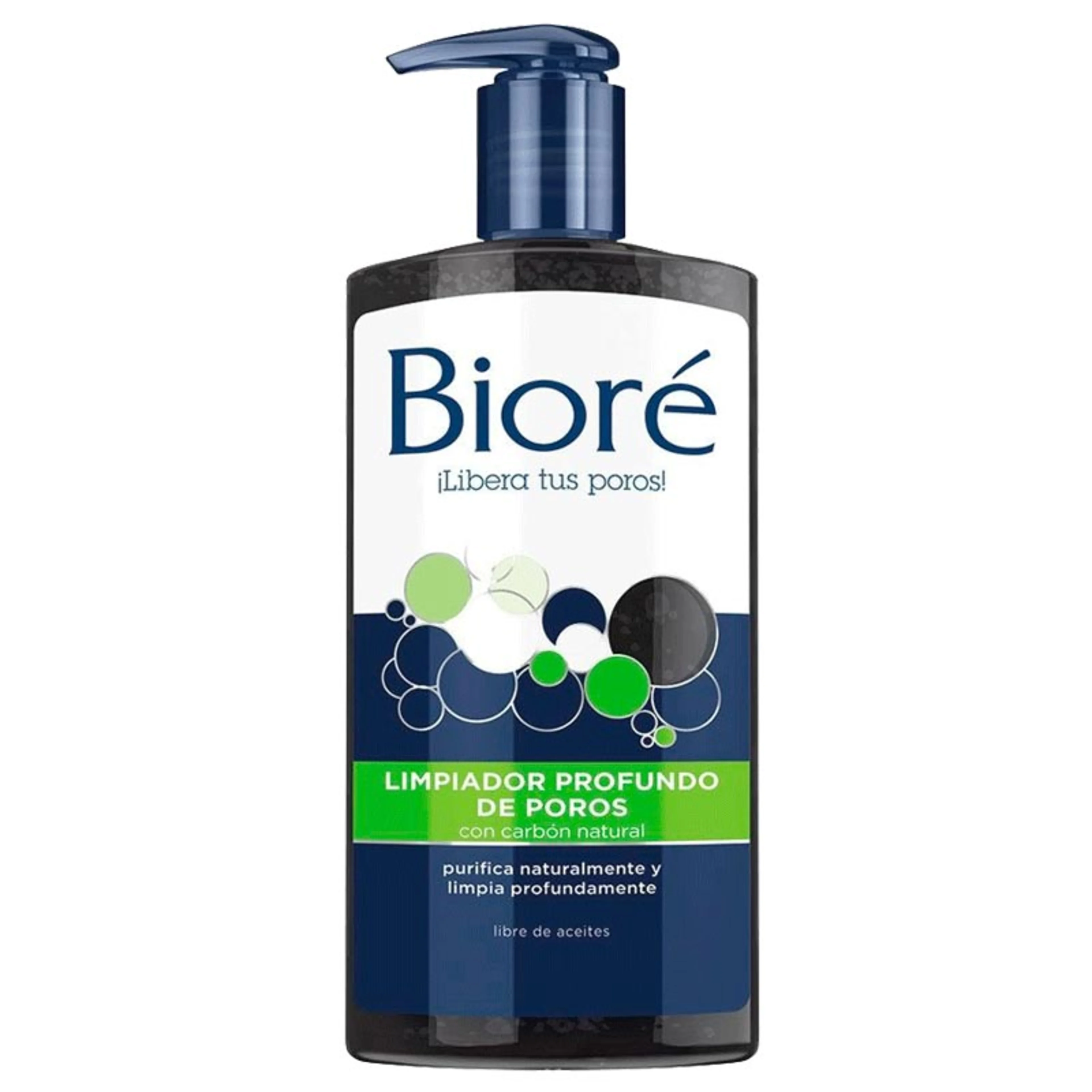 Biore limpiador profundo de poros con carbón natural para piel grasosa 200 ml botella