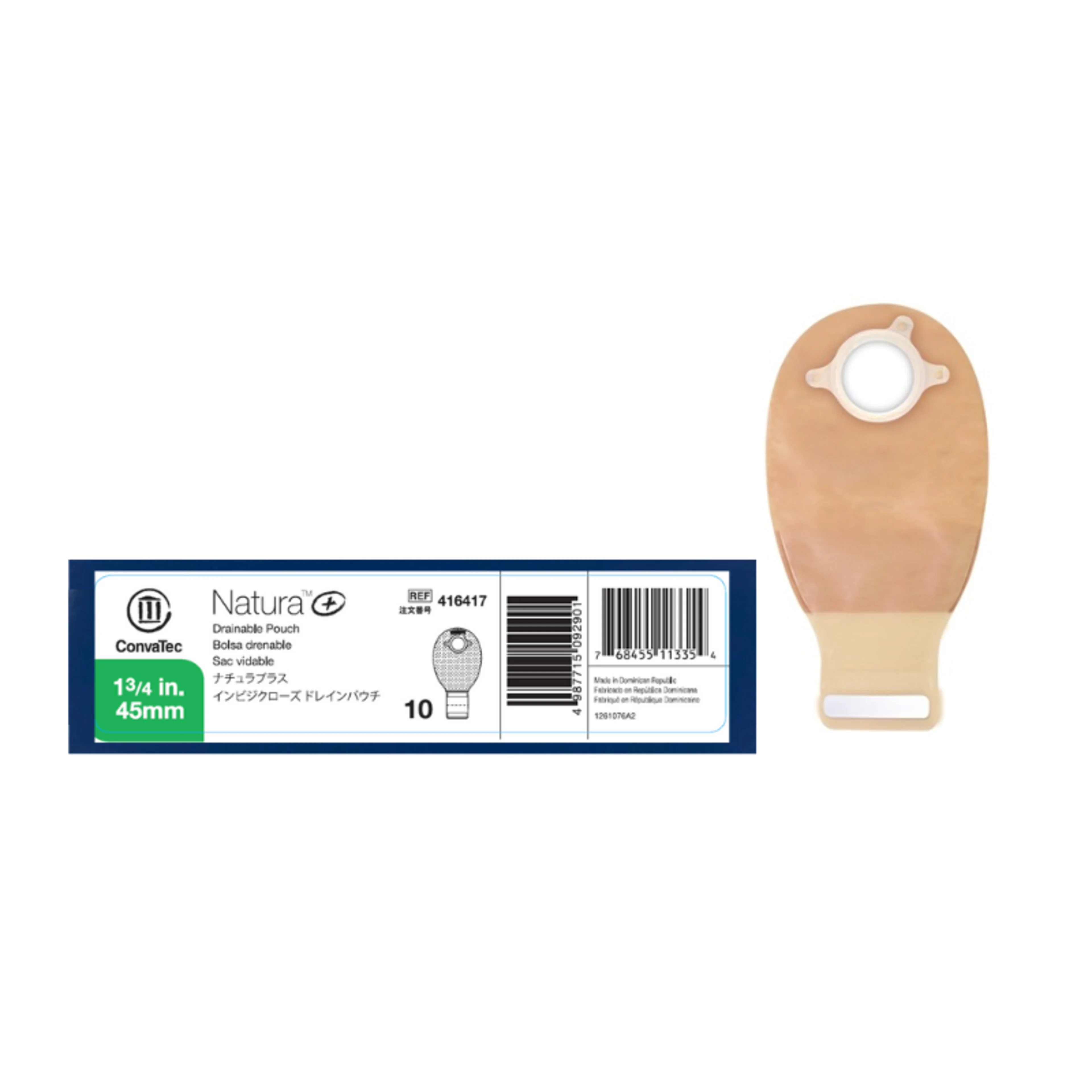Natura bolsa opaca con aro de 45 mm para colostomia 1 bolsa