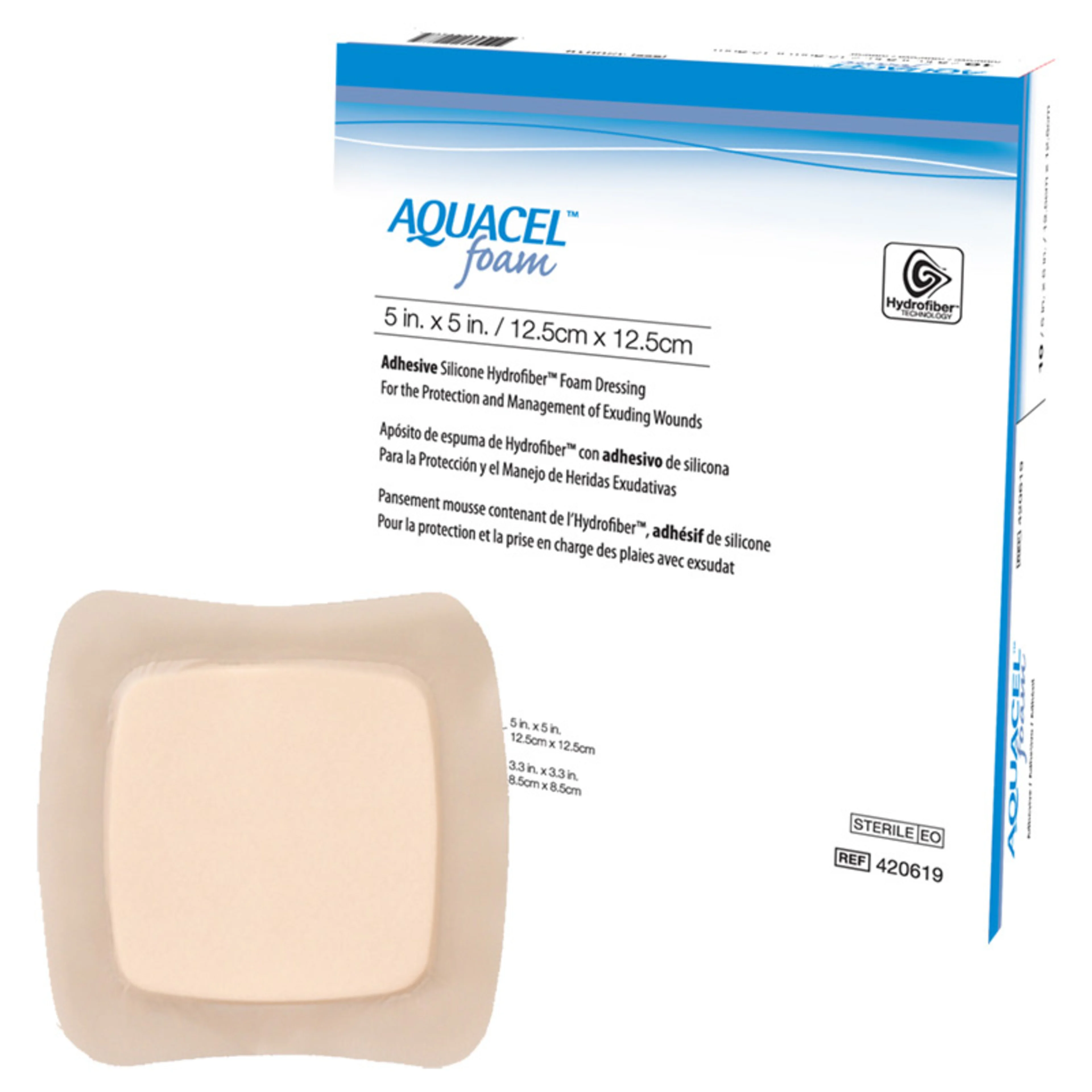 Aquacel foam apósito de 12.5cmx12.5cm 1 pieza aposito