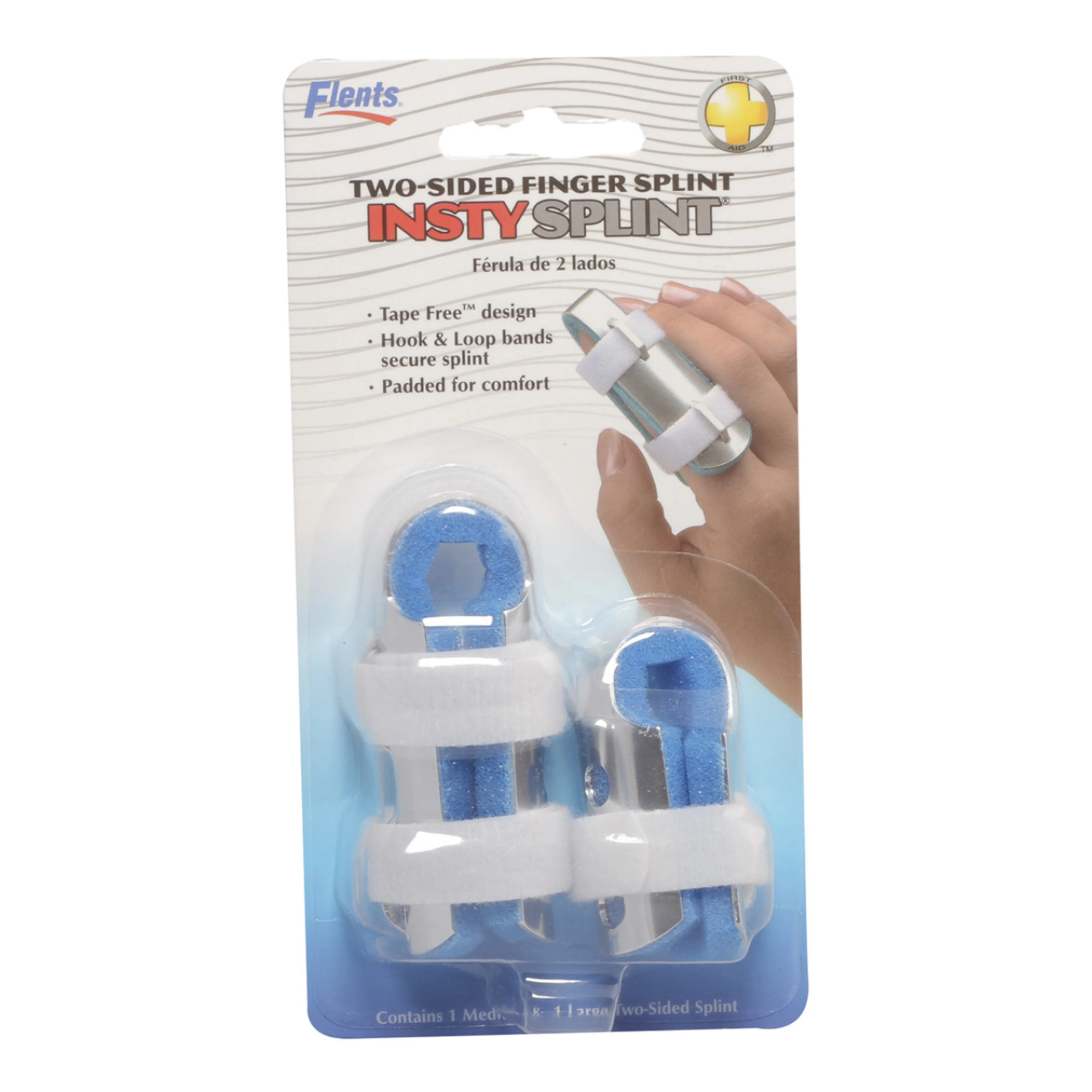 Flents Insty Splint Férula De 2 Lados Para Dedos 2 Piezas Blíster