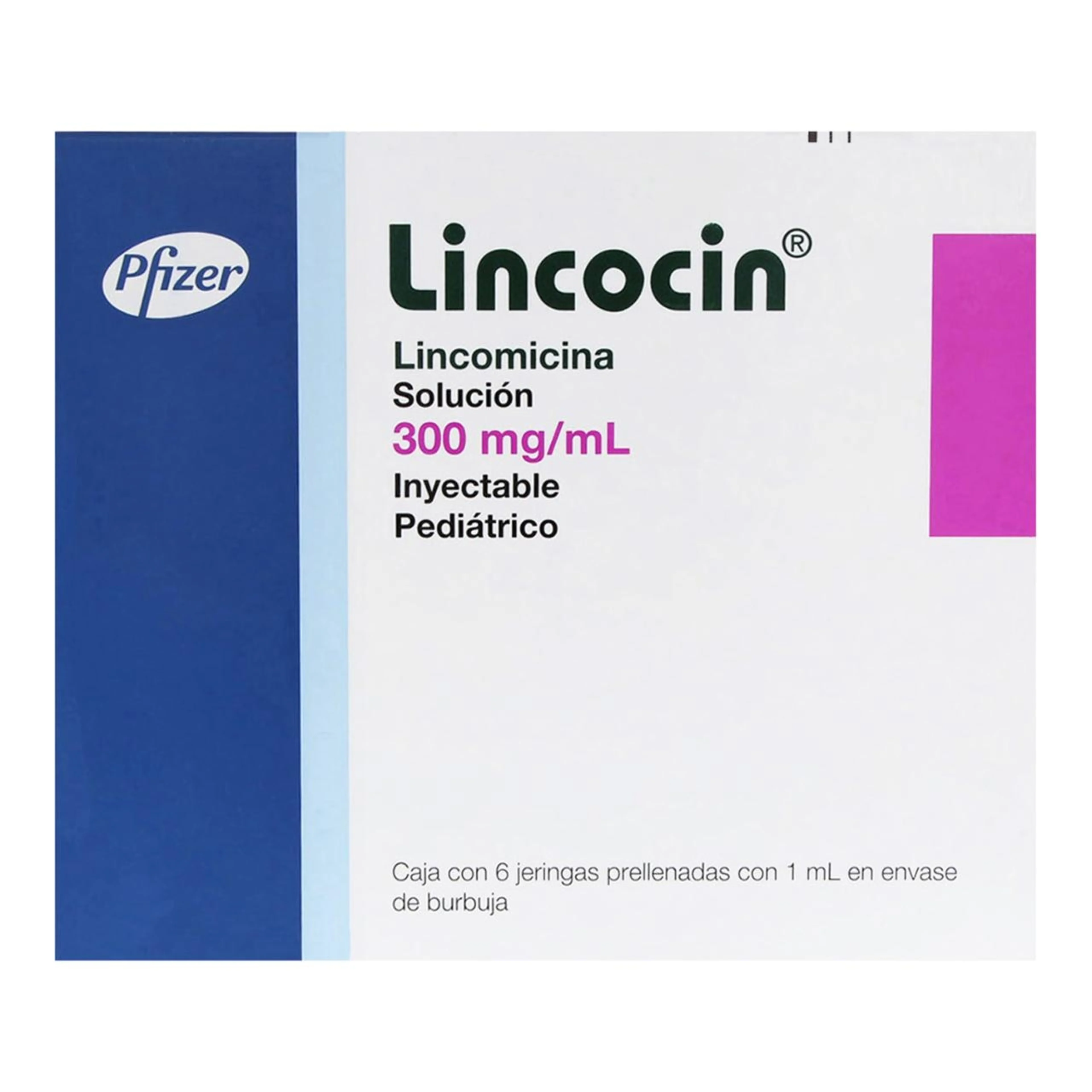 Lincocin Lincomicina 300 Mg Pediátrico Con 6 Jeringas Prellenadas