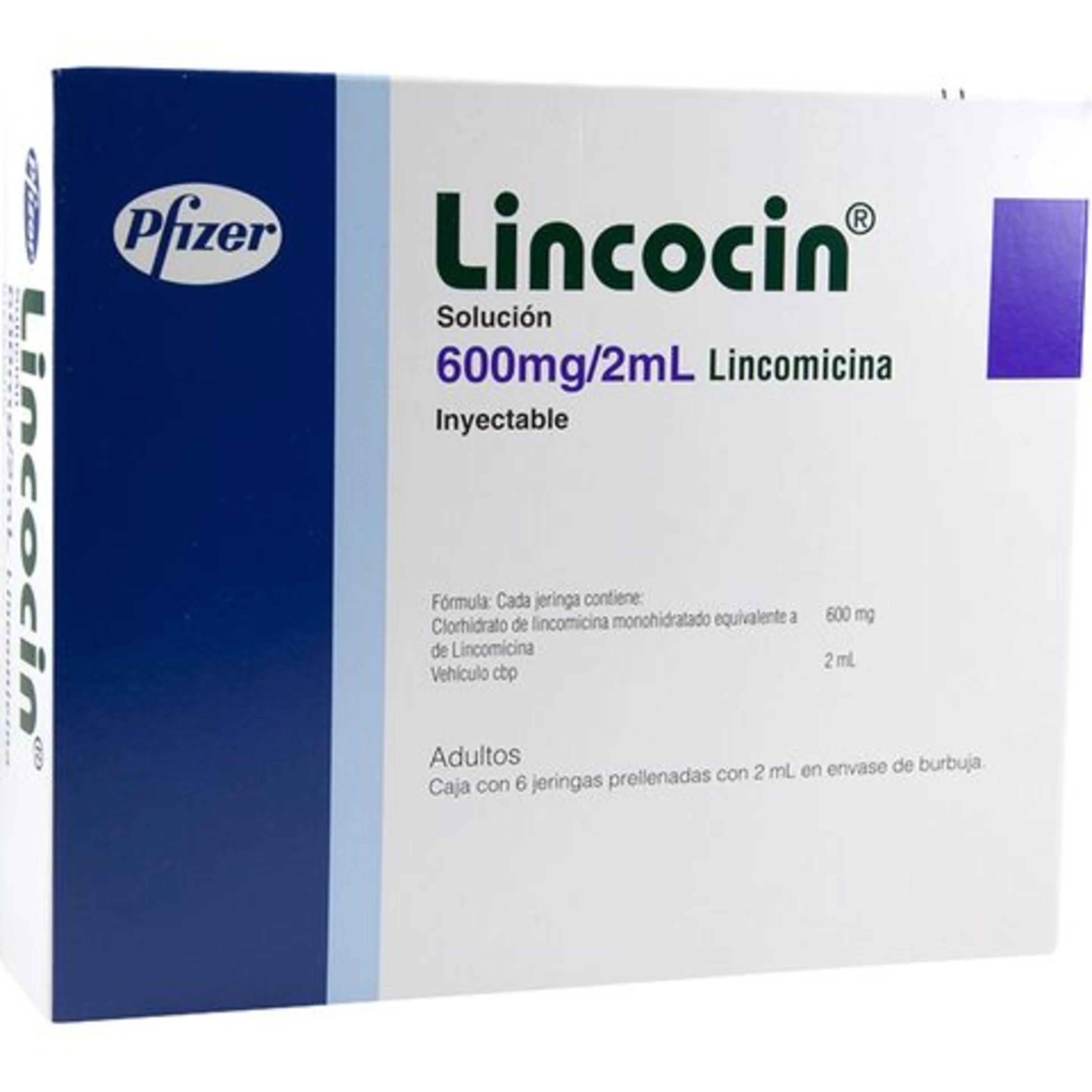 Lincocin Lincomicina 600 Mg Con 6 Jeringas Prellenadas