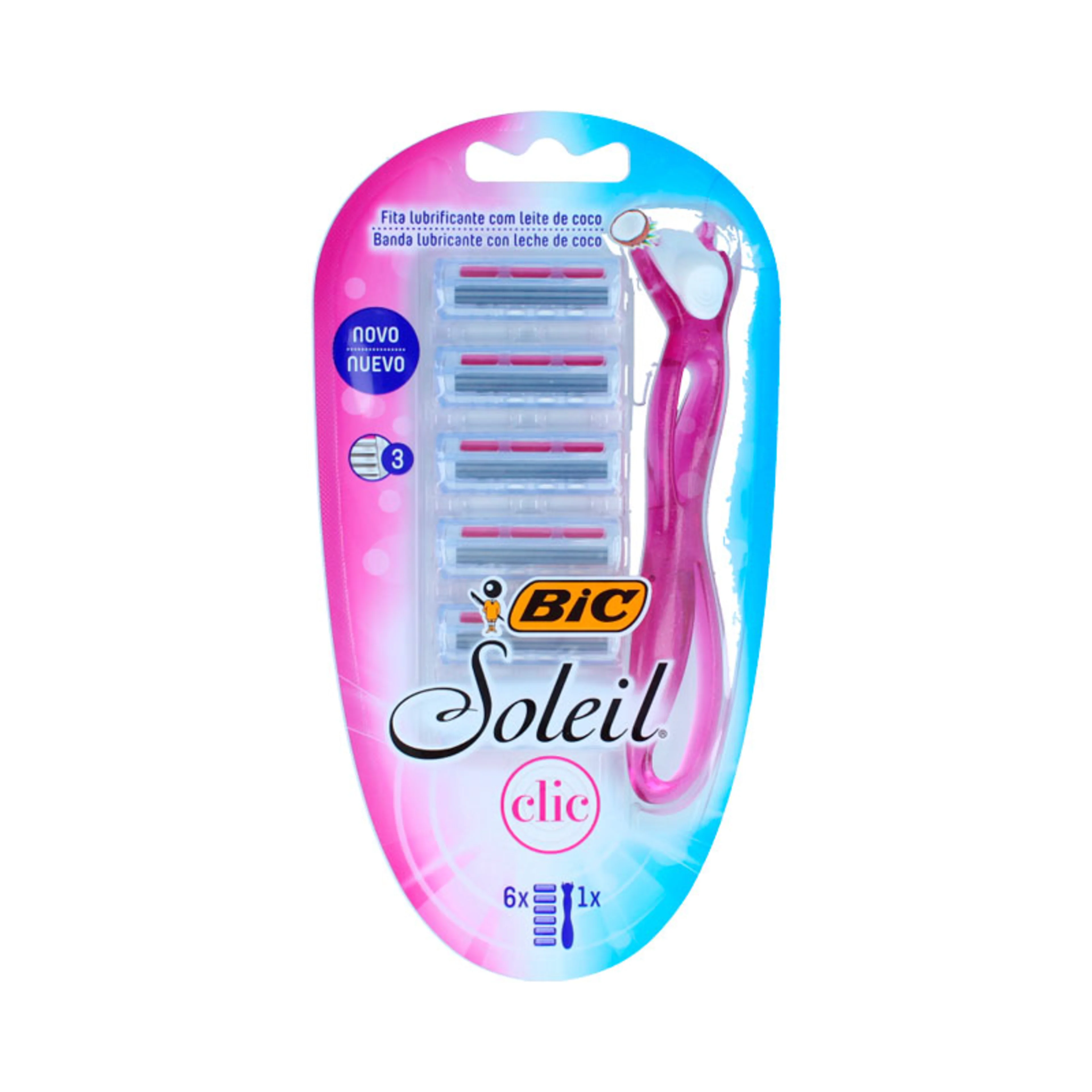 Bic soleil clic rastrillos para afeitar 6 piezas blíster
