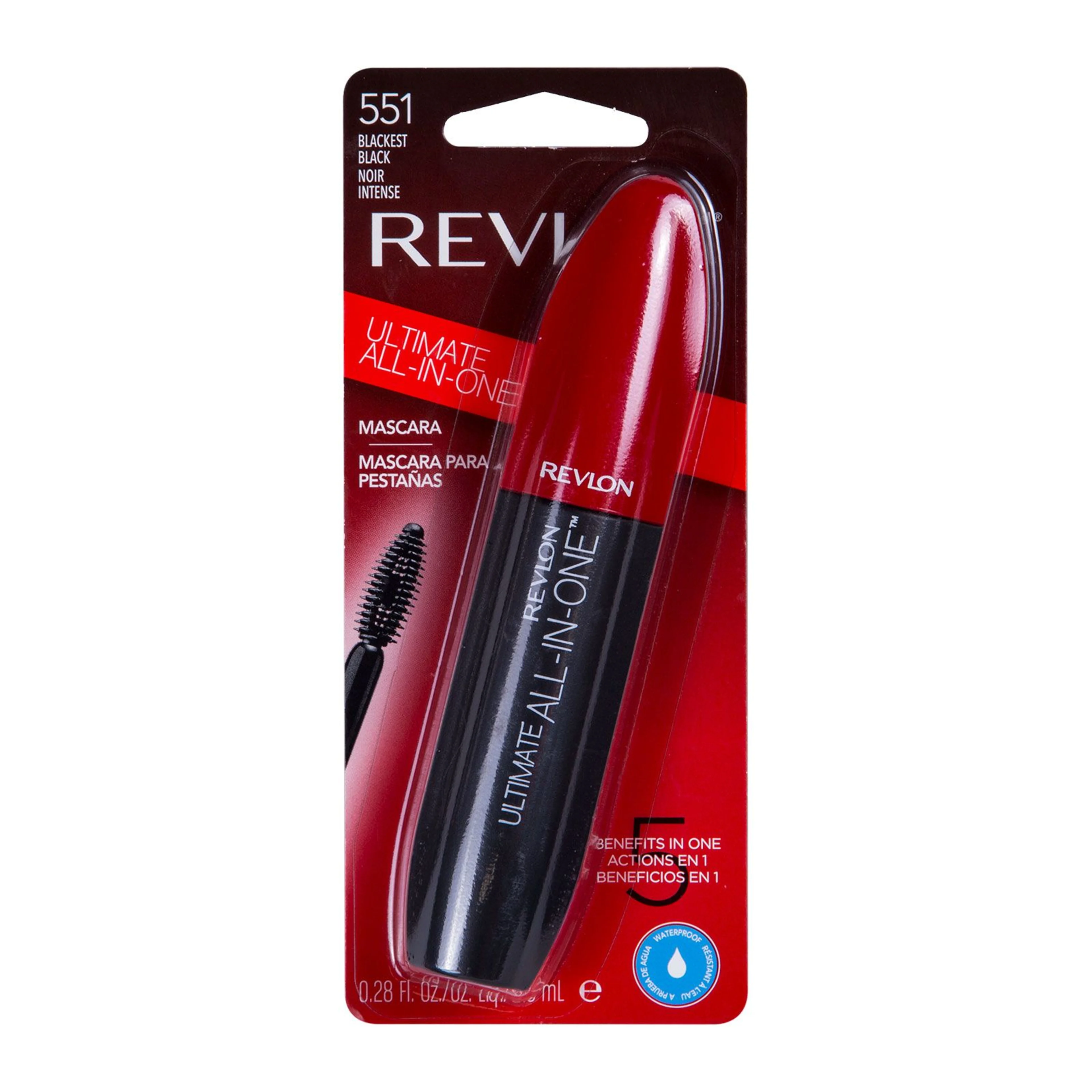 Revlon mascara all in one waterproof tono blackest black