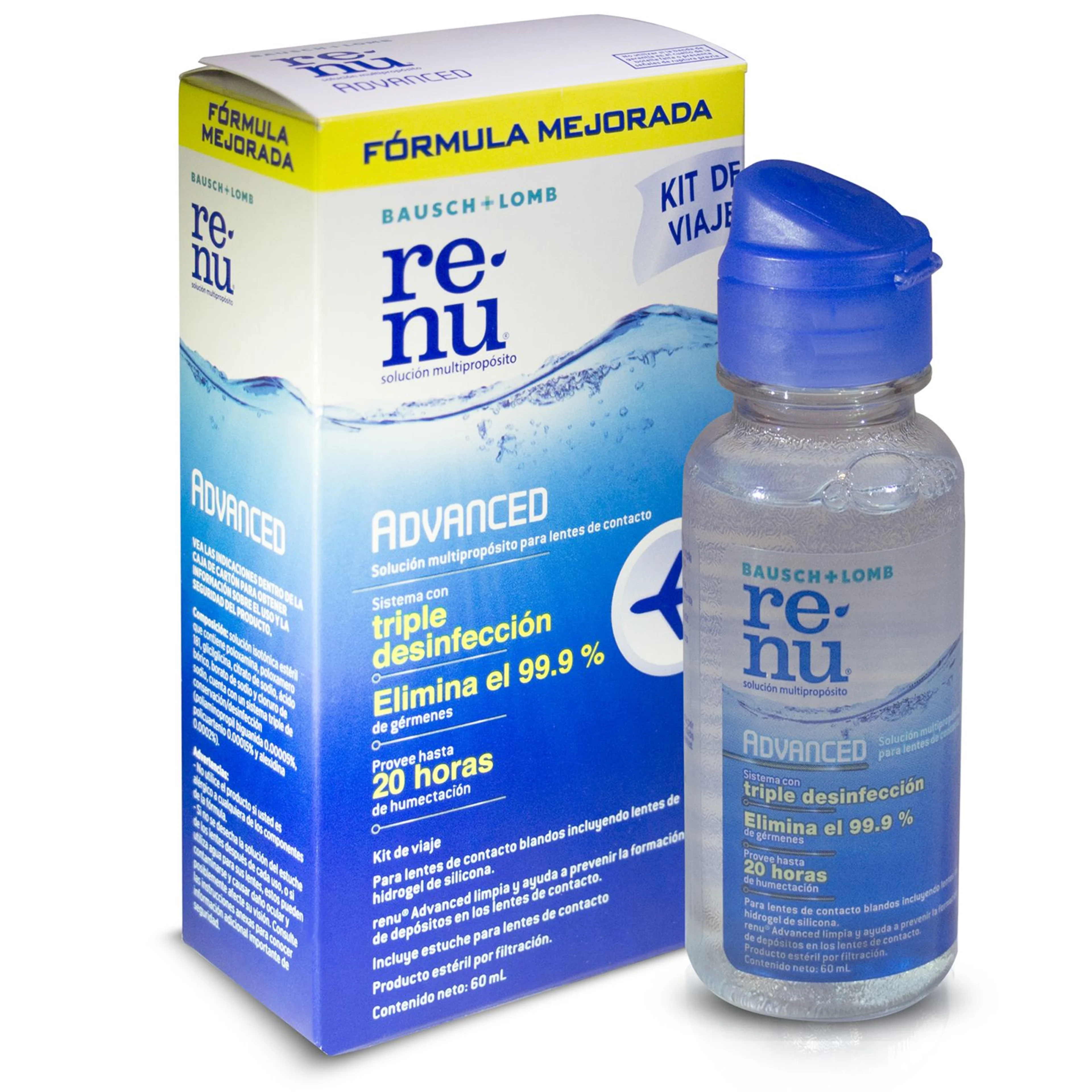 Renu Advanced Solución Multipropósito Para Lentes De Contacto 60 Ml