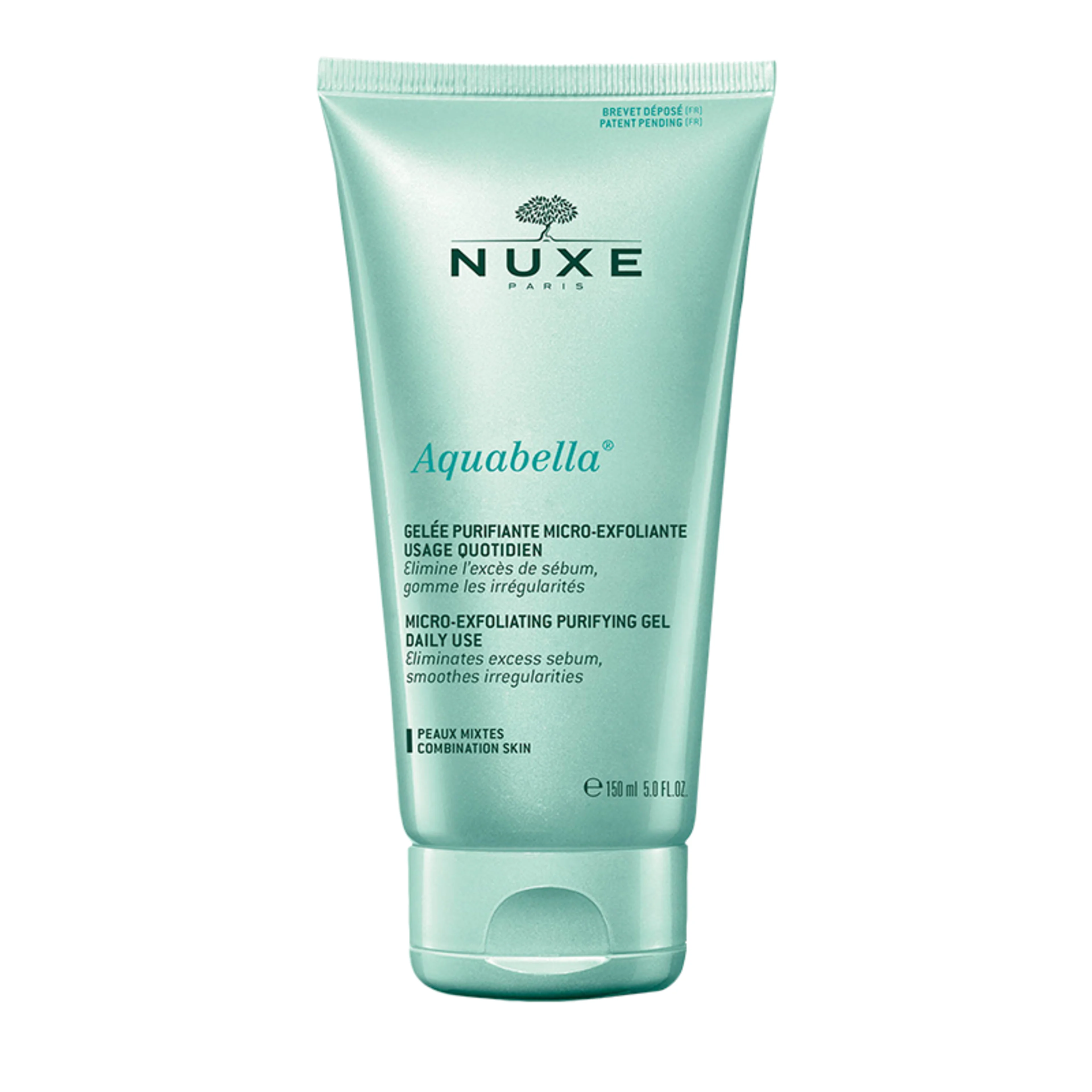 Nuxe aquabella gel purificante micro-exfoliante para rostro 150 ml tubo