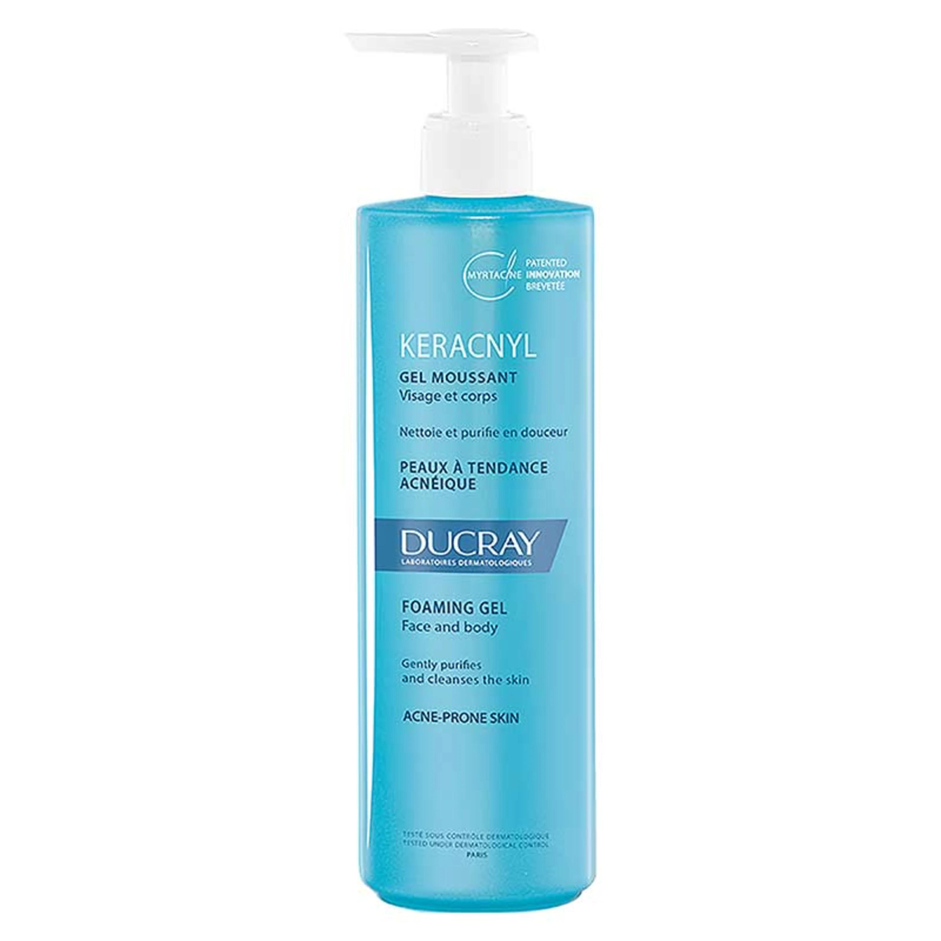 Ducray Keracnyl Gel Limpiador De Cara Y Cuerpo En Piel Con Tendencia Acnéica 400 Ml Envase