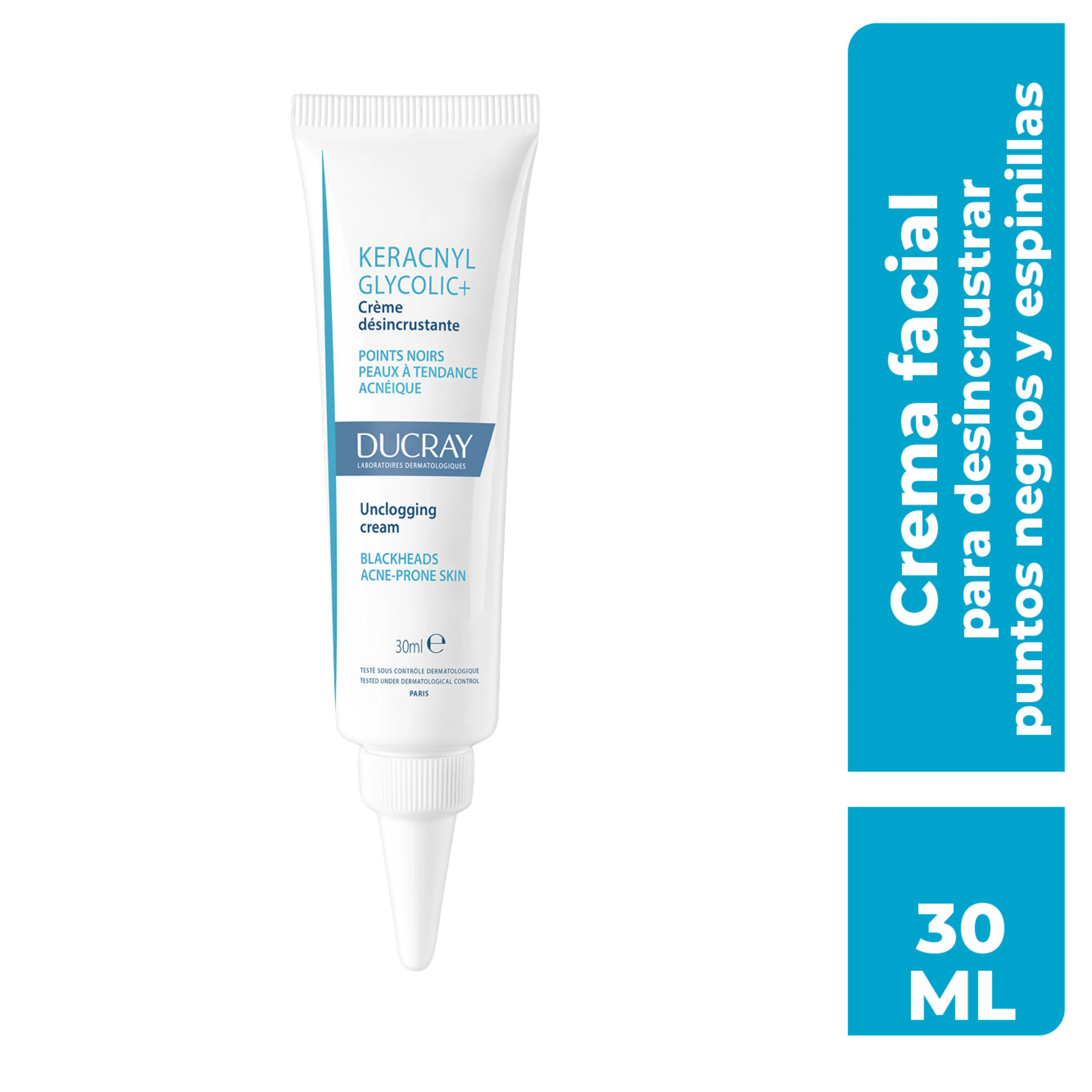 Ducray Keracnyl Glycolic+ Crema Desincrustante Con 30 Ml