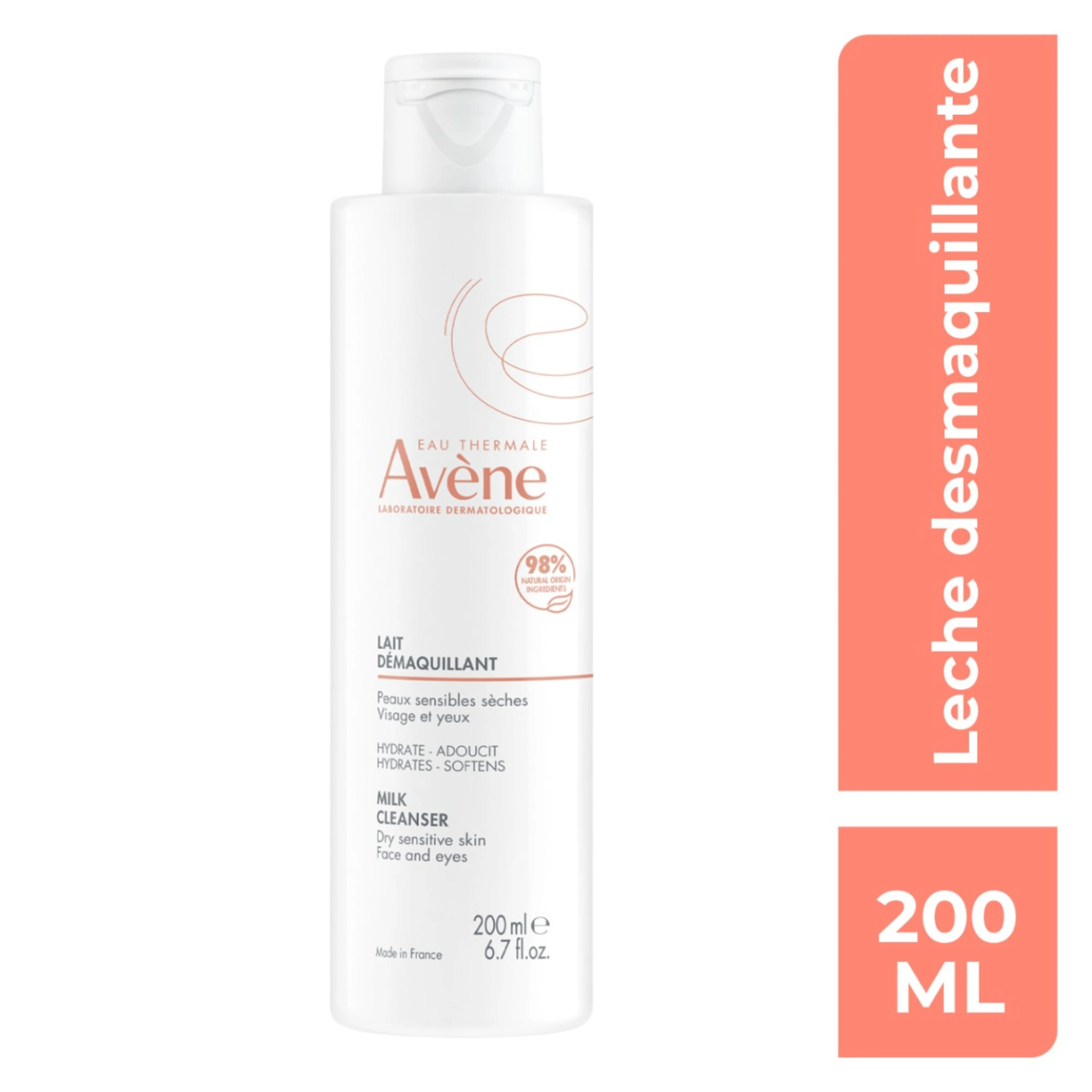 Avene Leche Desmaquillante Hidratante Con 200 Ml