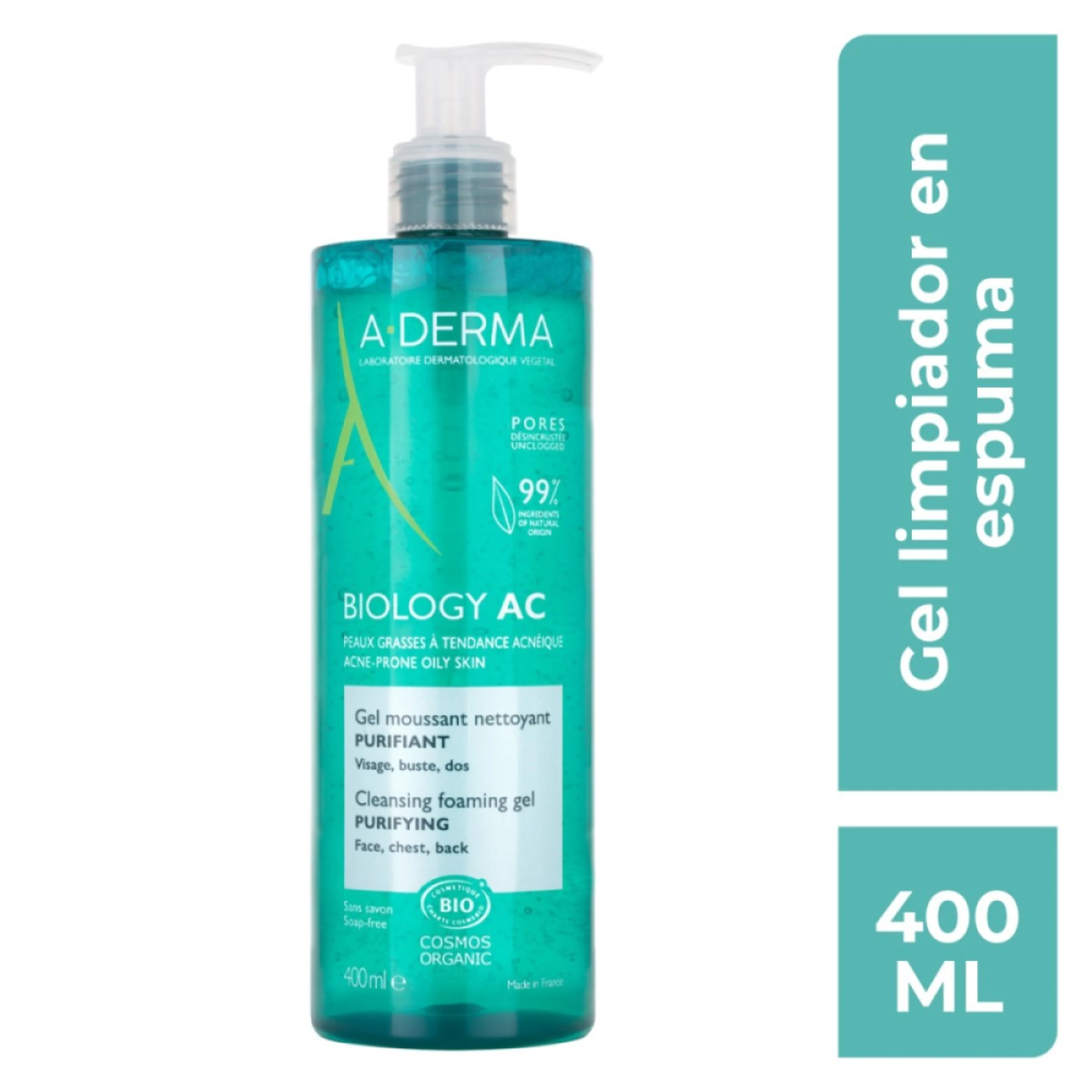 A-Derma Biology Ac Gel Espumoso Purificante Con 400 Ml