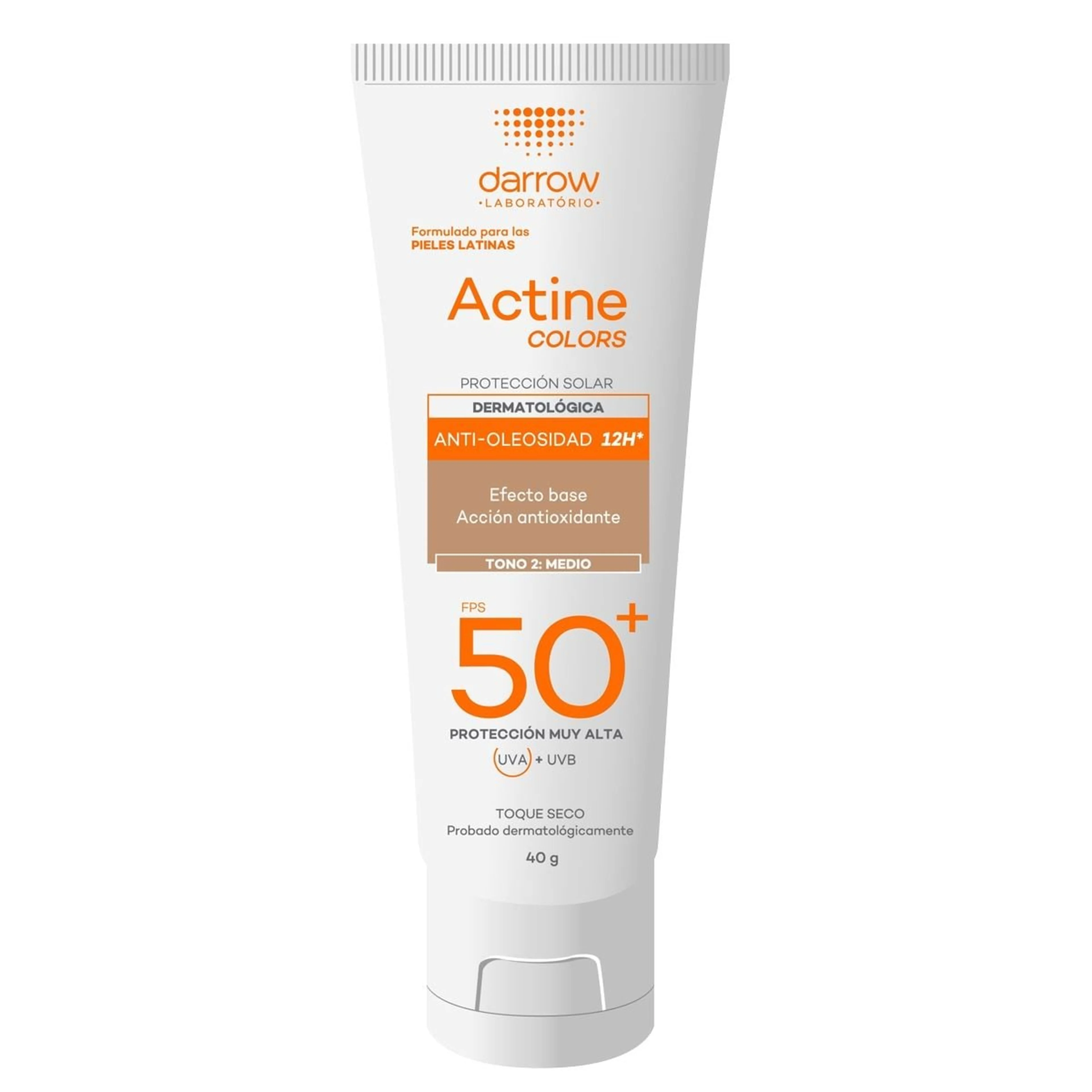 Actine Colors Protector Solar Fps 50+ Tono Medio Con 40 G