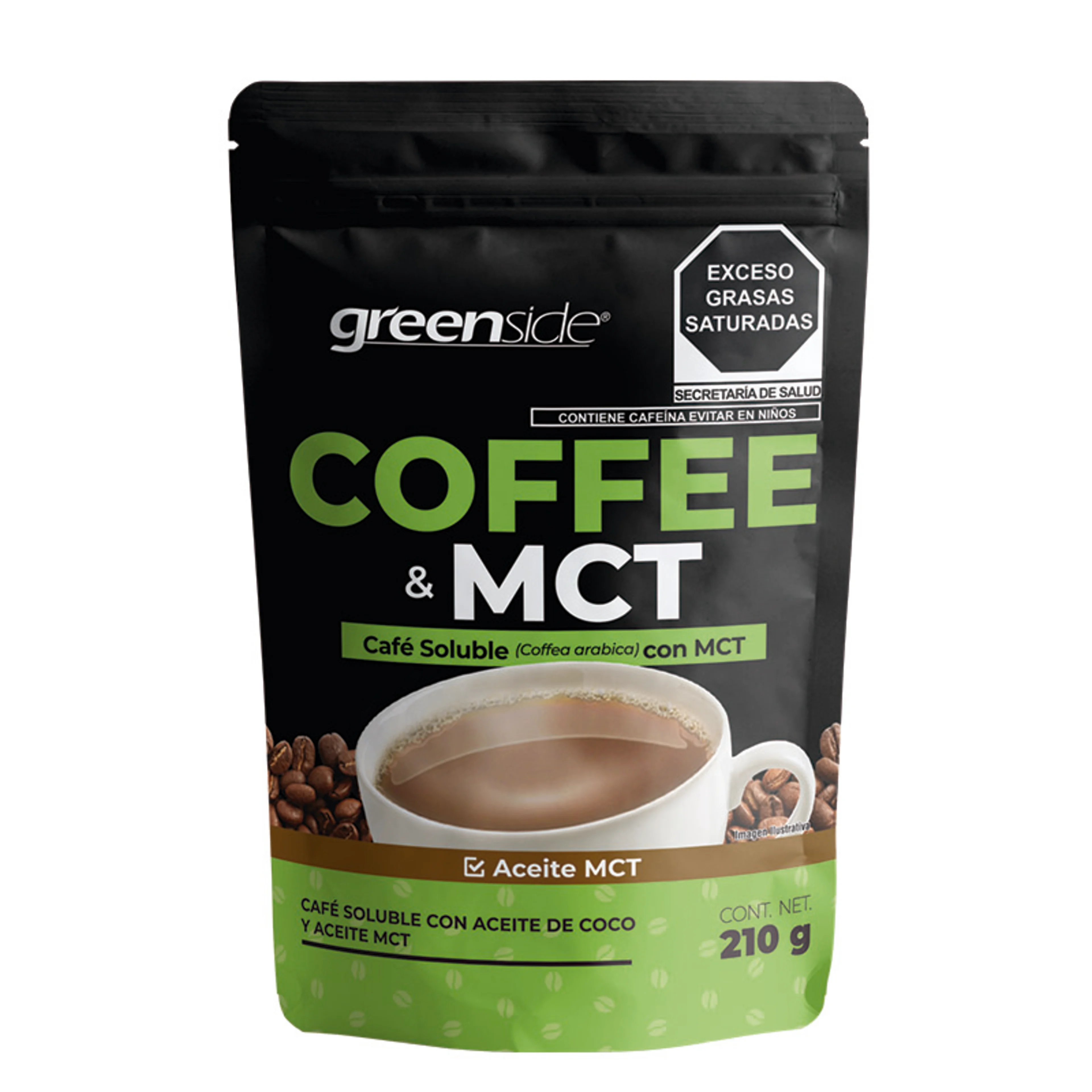 Greenside Coffe & MCT con 210 g