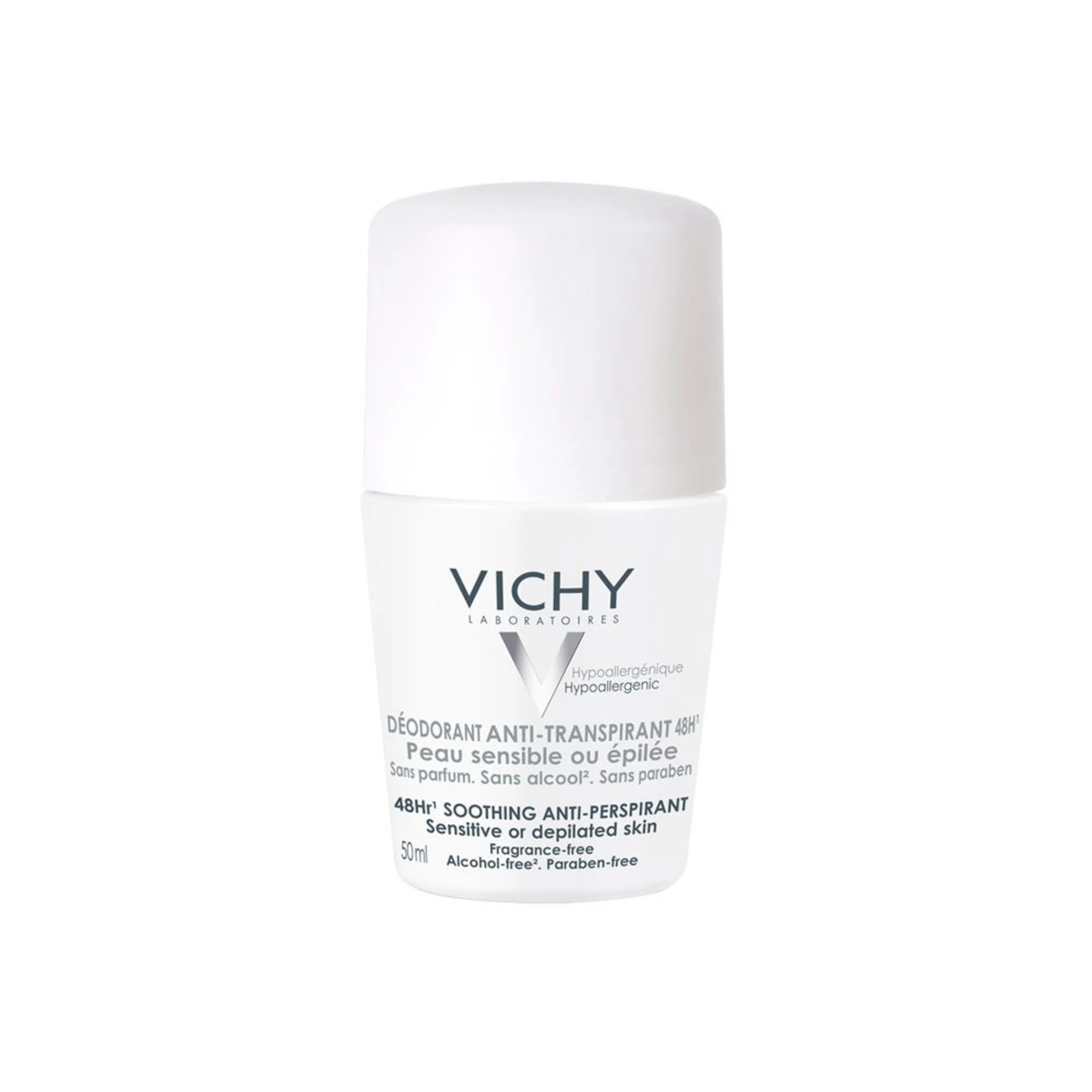 Vichy antitranspirante 48h piel sensible o depilada 50 ml.