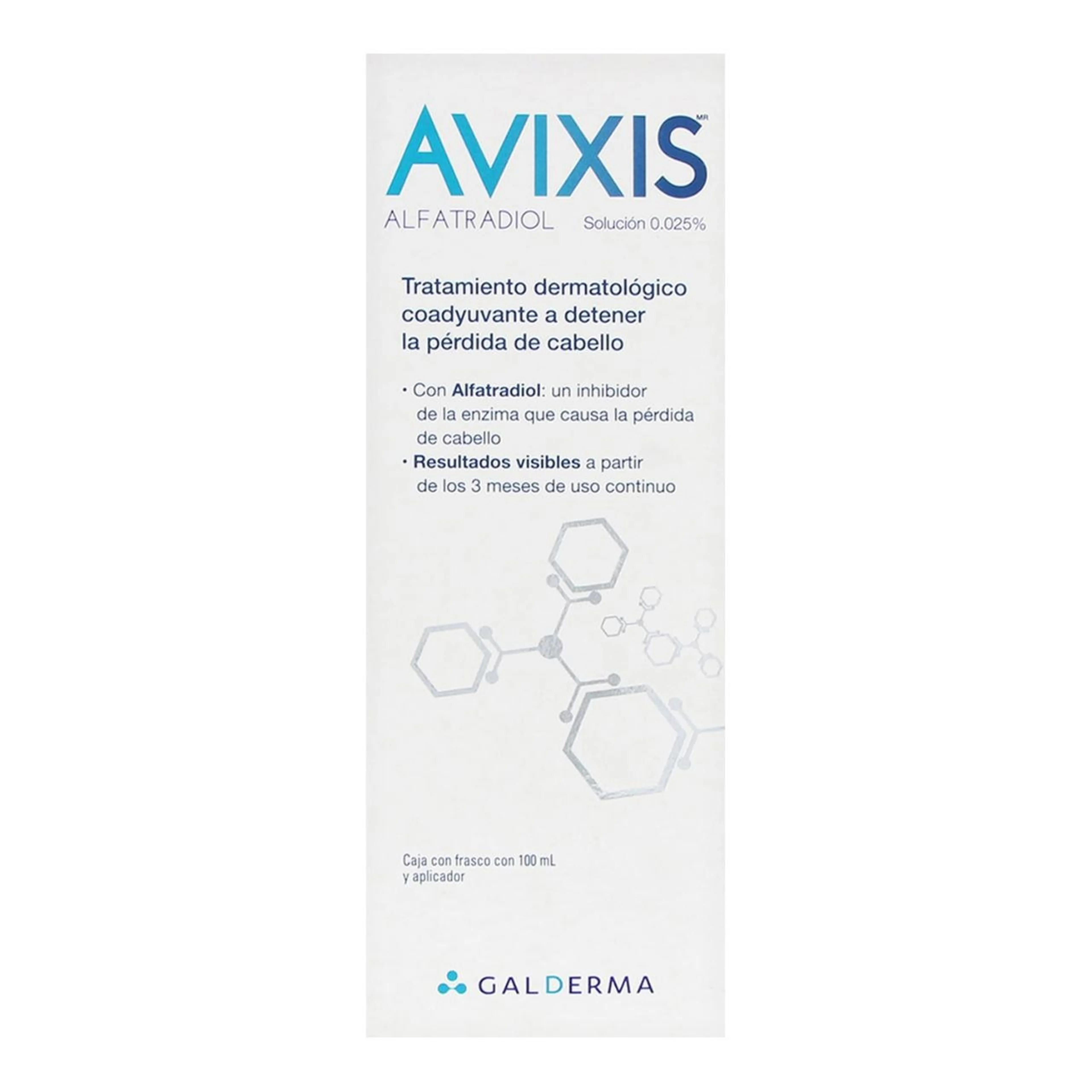 Avixis 0.025% Solución Tópica Anticaída Cabello Con 100 Ml