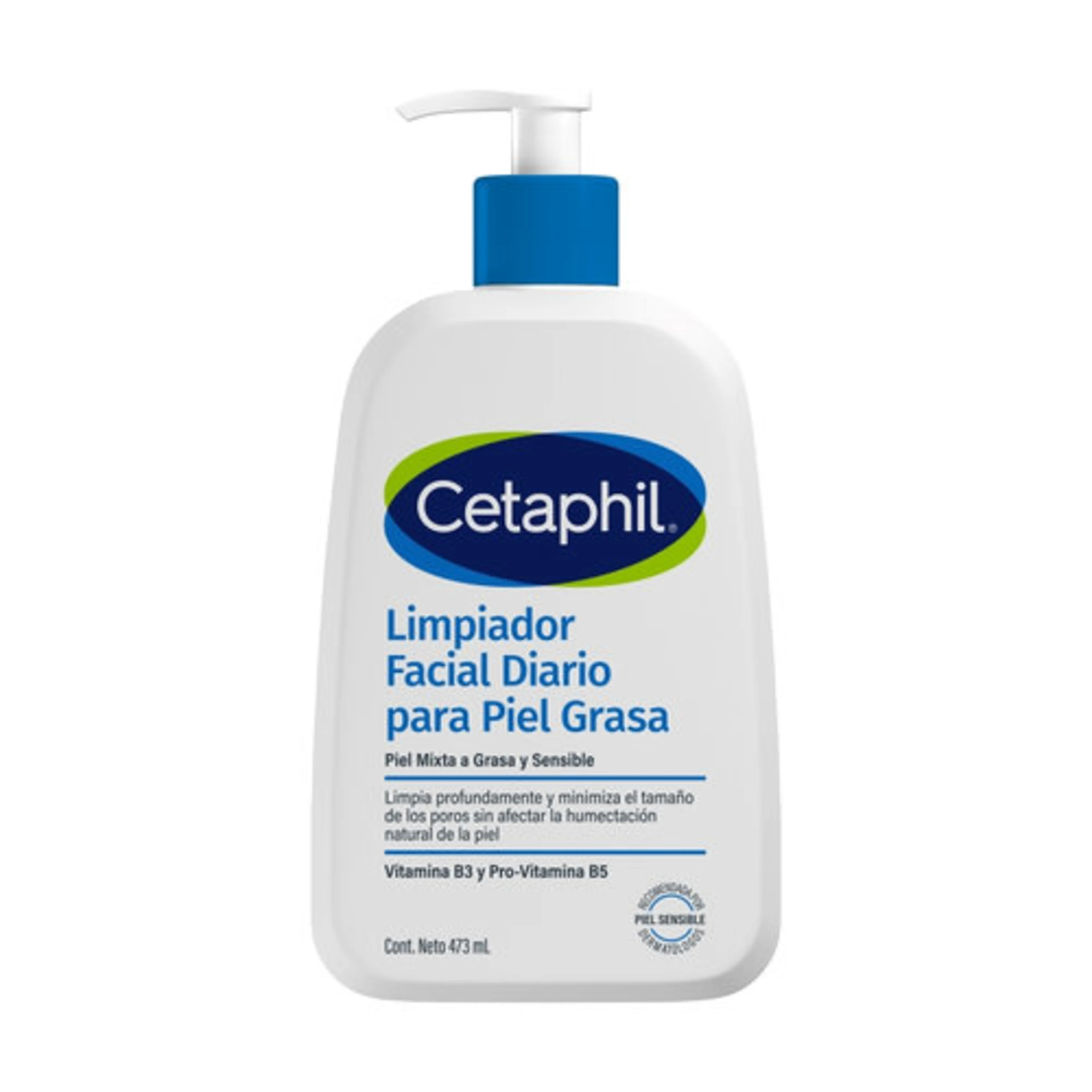 Cetaphil Limpiador Facial Diario Para Piel Grasa Con 473 Ml