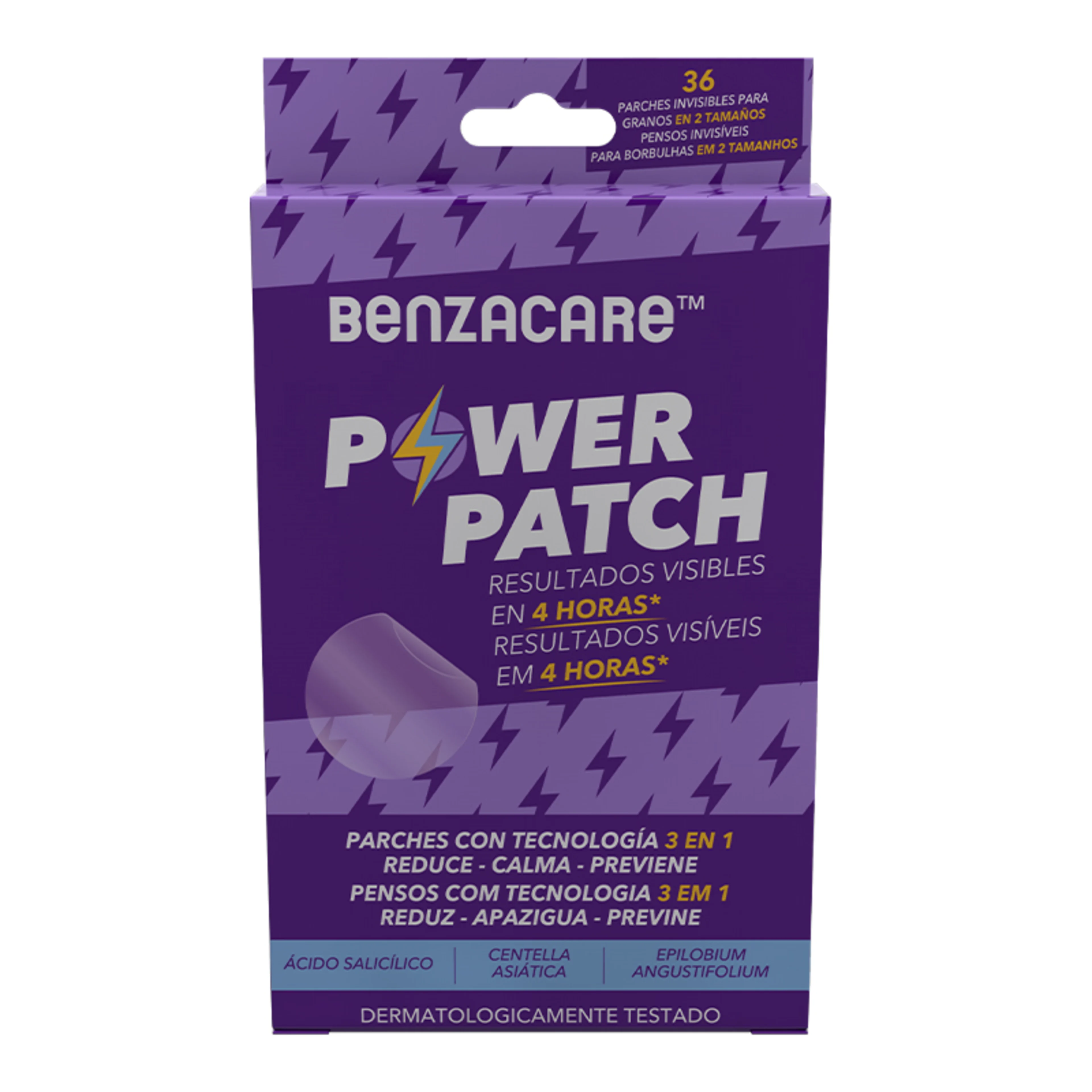 Benzacare Power Patch Parches Anti Acné Minimizador De Imperfecciones 36 X Caja