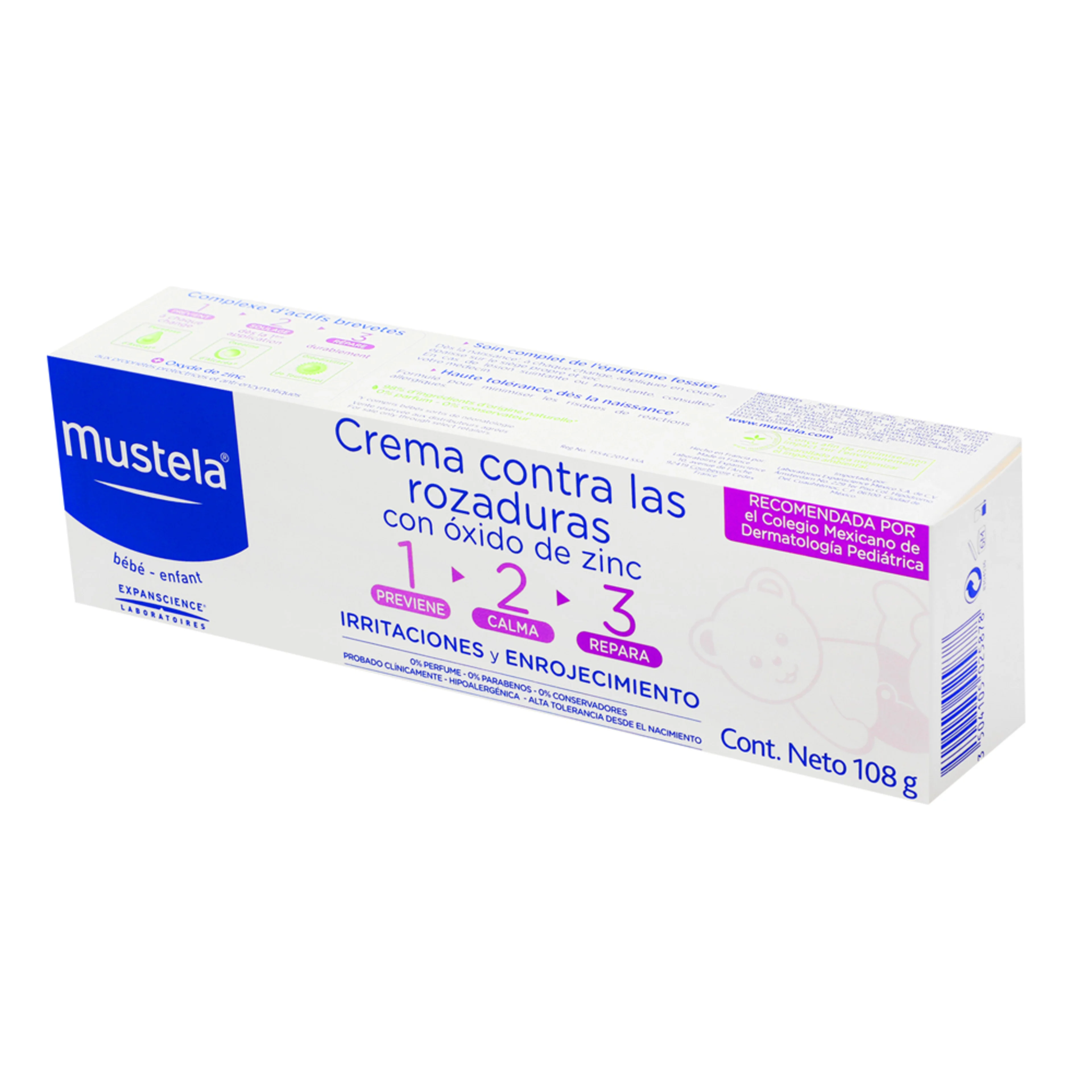 Mustela Crema Contra Rozaduras Con Óxido De Zinc Tubo 108 G
