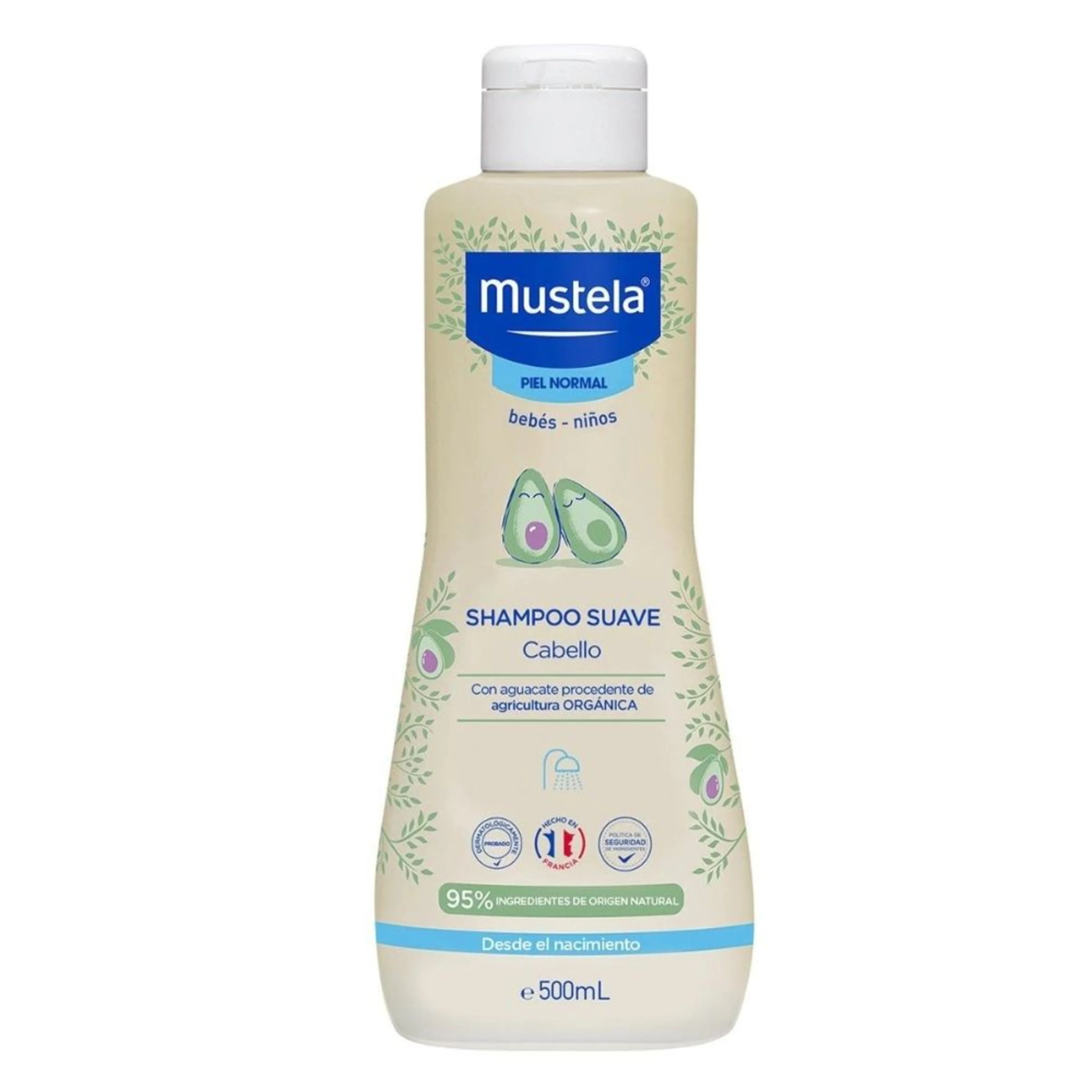 Mustela Shampoo Suave Para Bebés Y Niños Piel Normal 500 Ml