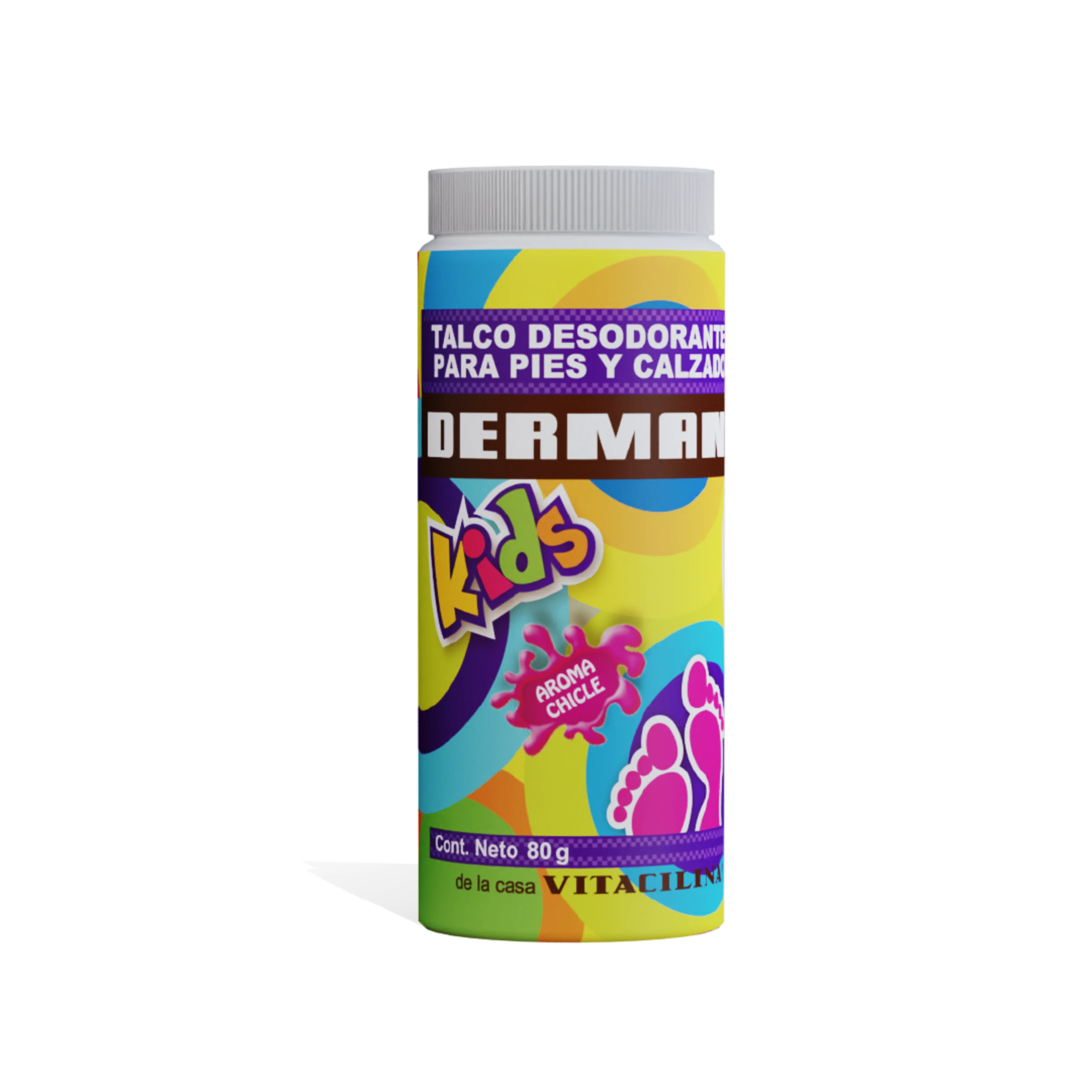 Derman Kids Aroma Chicle Polvo 80 G