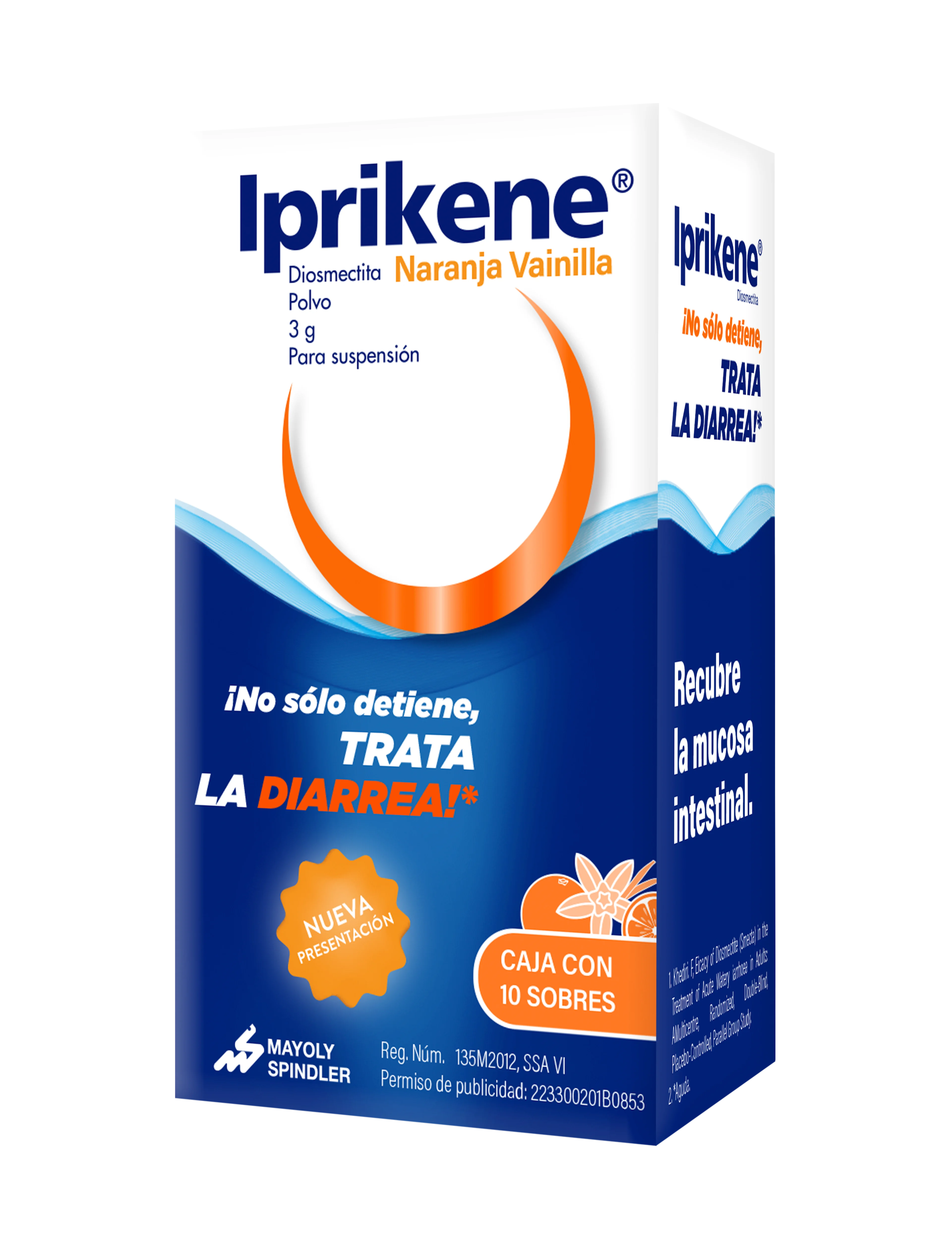 Iprikene 3 G Polvo Para Suspensión Sabor Naranja Vainilla Con 10 Sobres