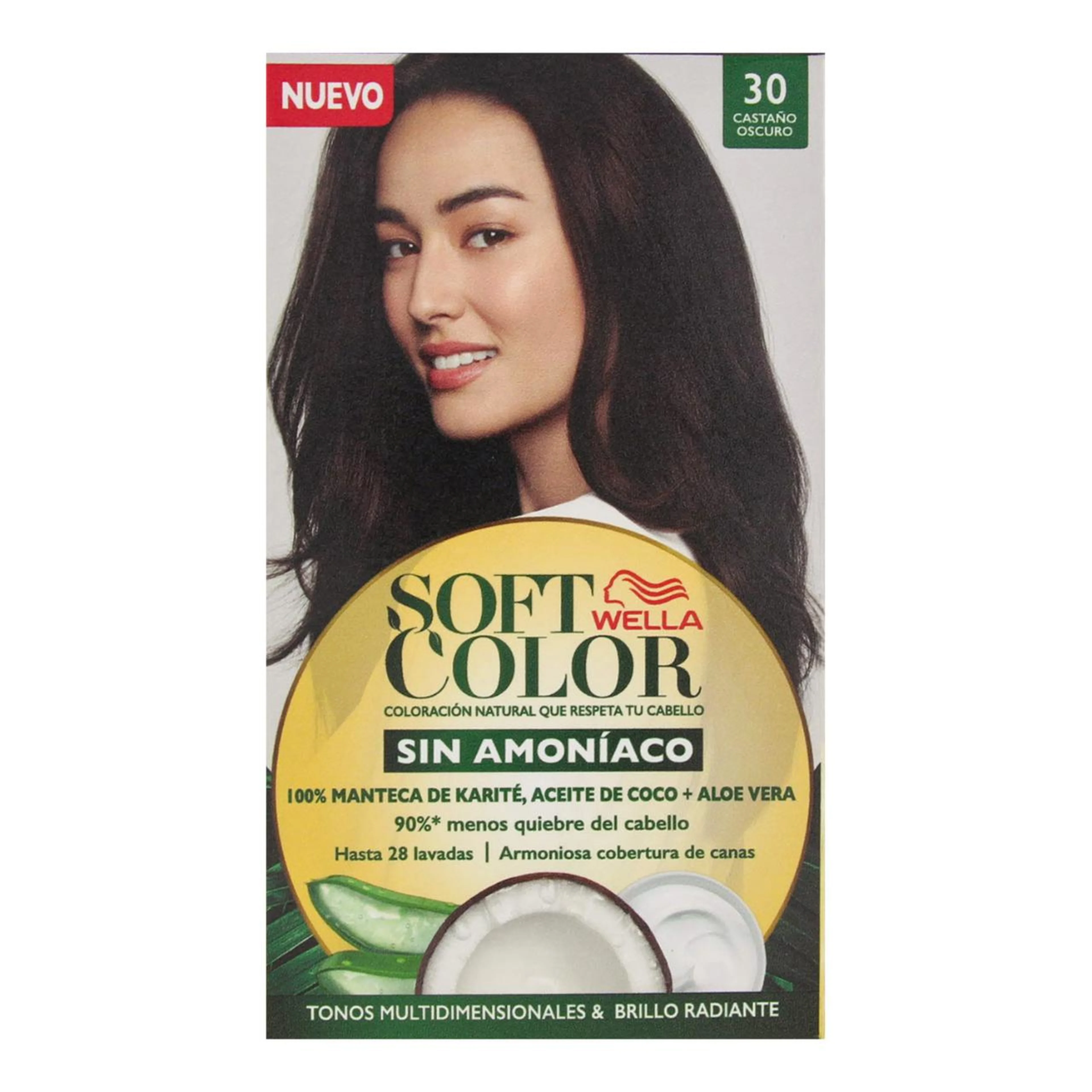 Tinte soft color castaño oscuro 6 pzas.