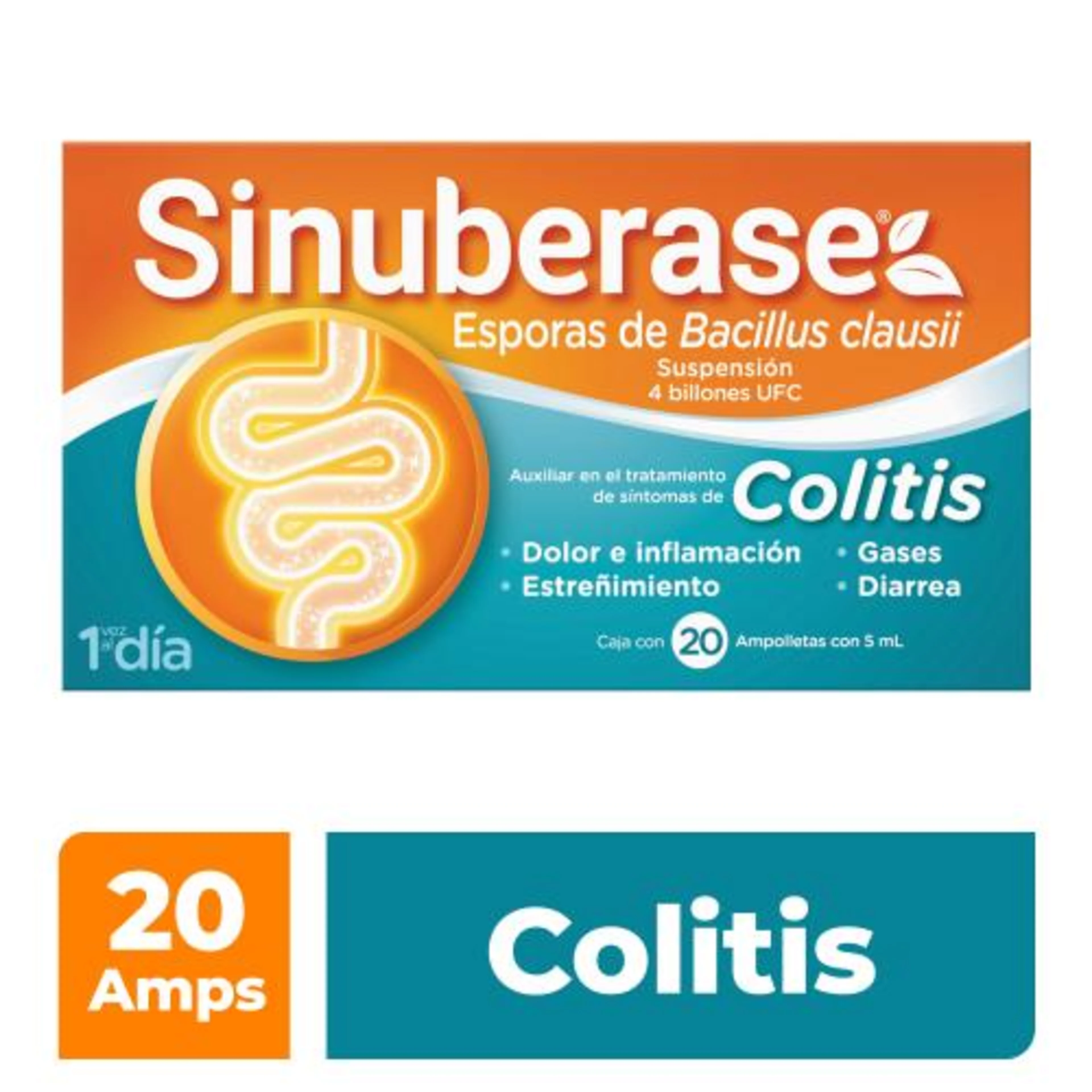 Sinuberase Probióticos en Suspensión 20 Ampolletas