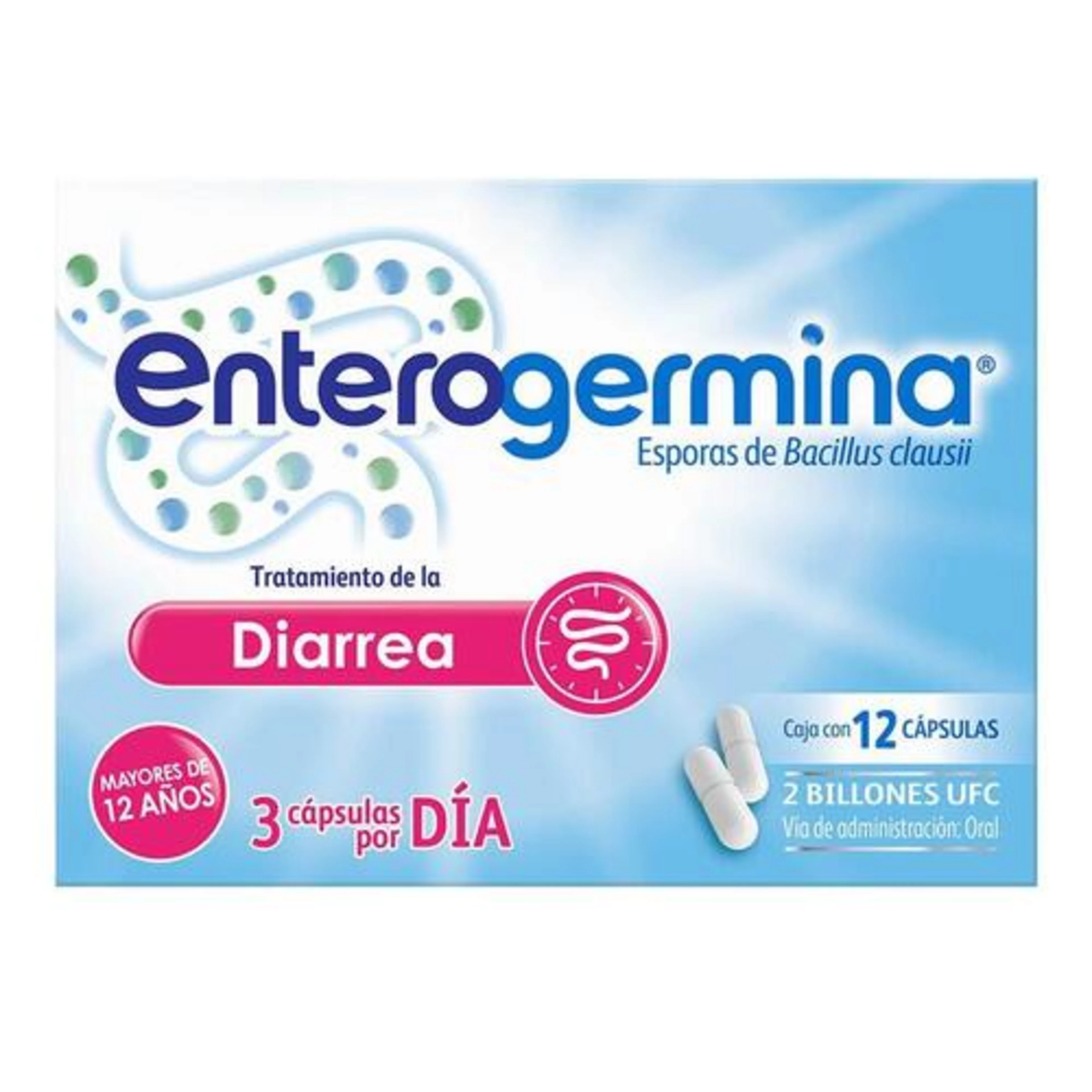 Enterogermina Tratamiento de la Diarrea 12cápsulas