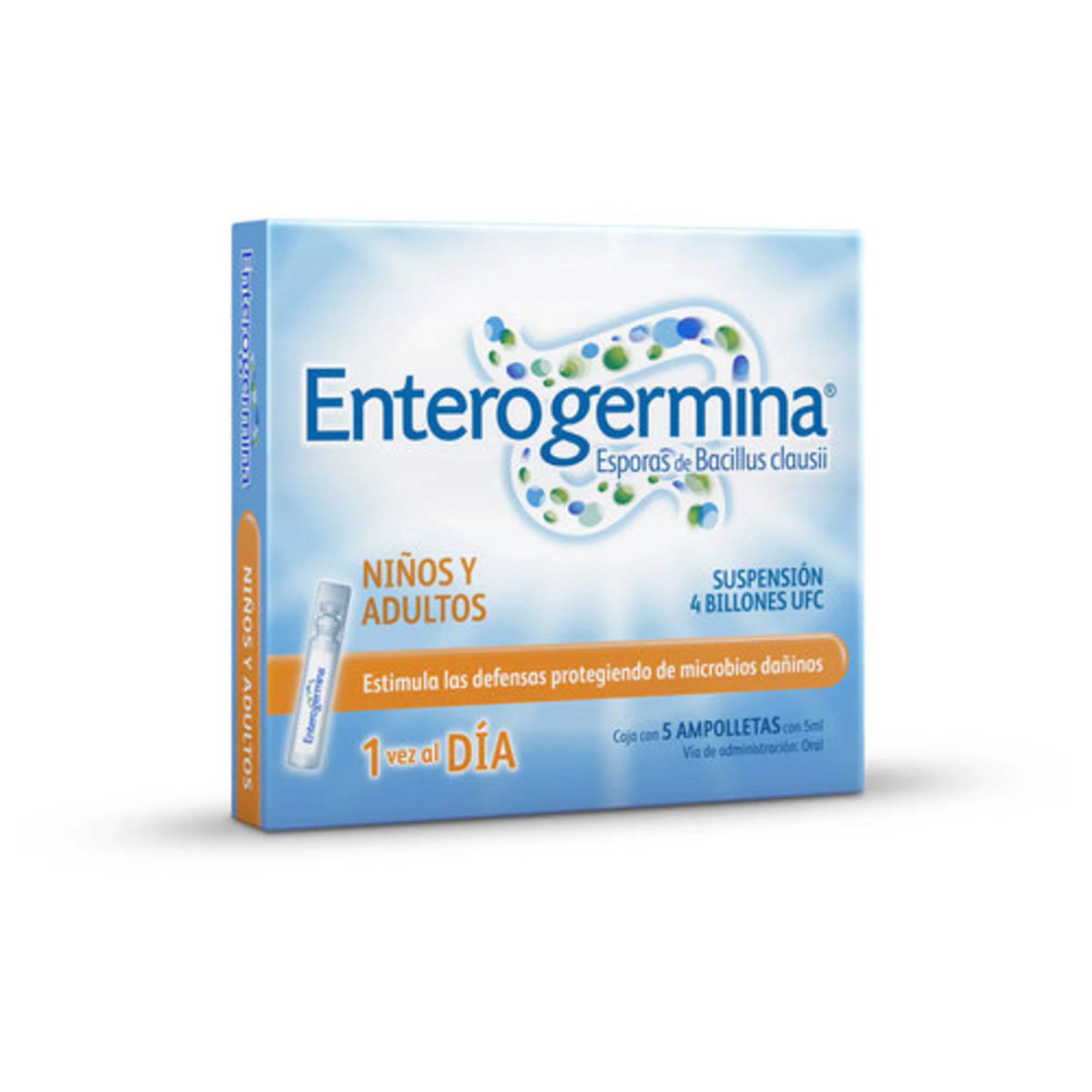 Enterogermina 4 Billones Suspensión Con 5 Ampolletas