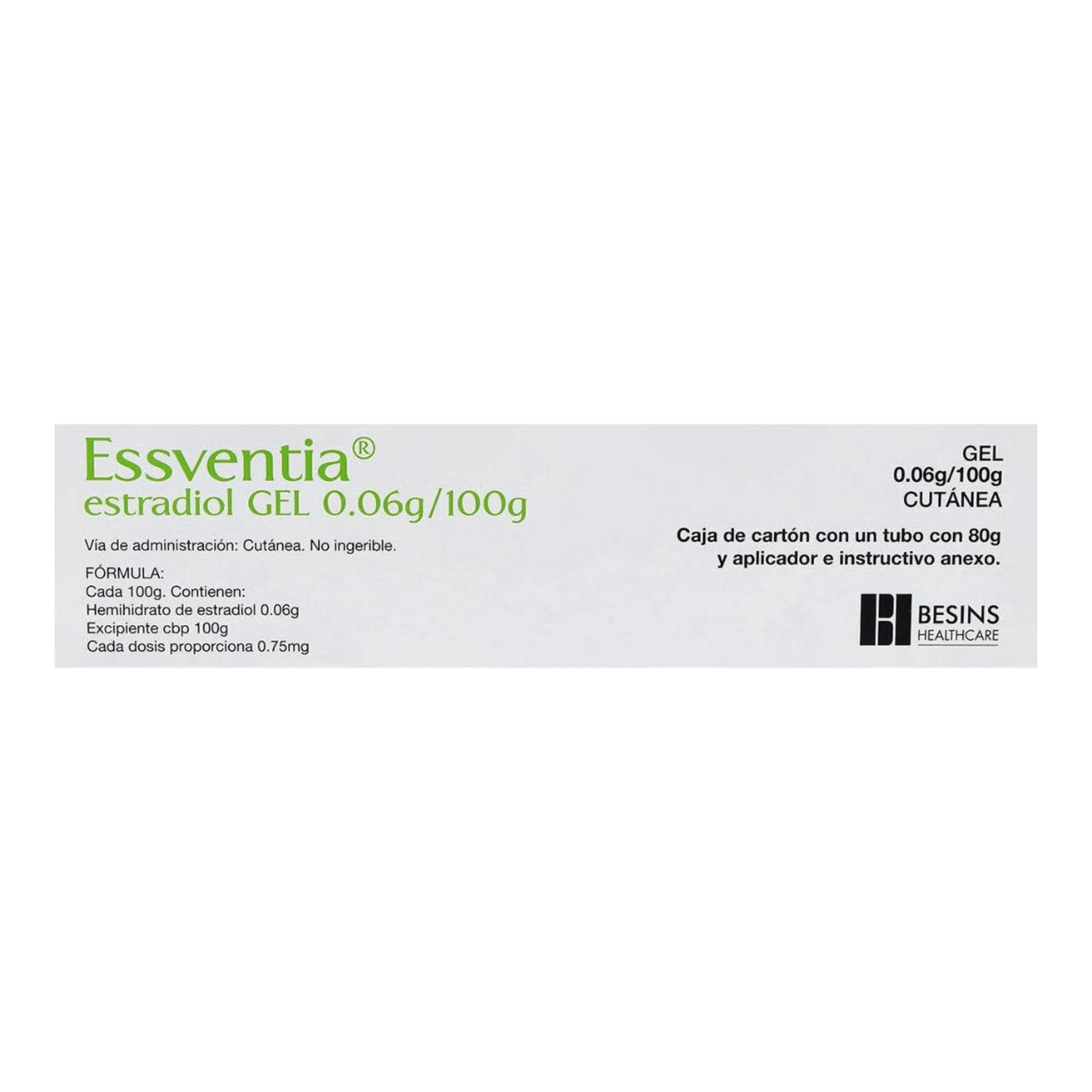 Essventia 0.06 G Gel Con 80 G