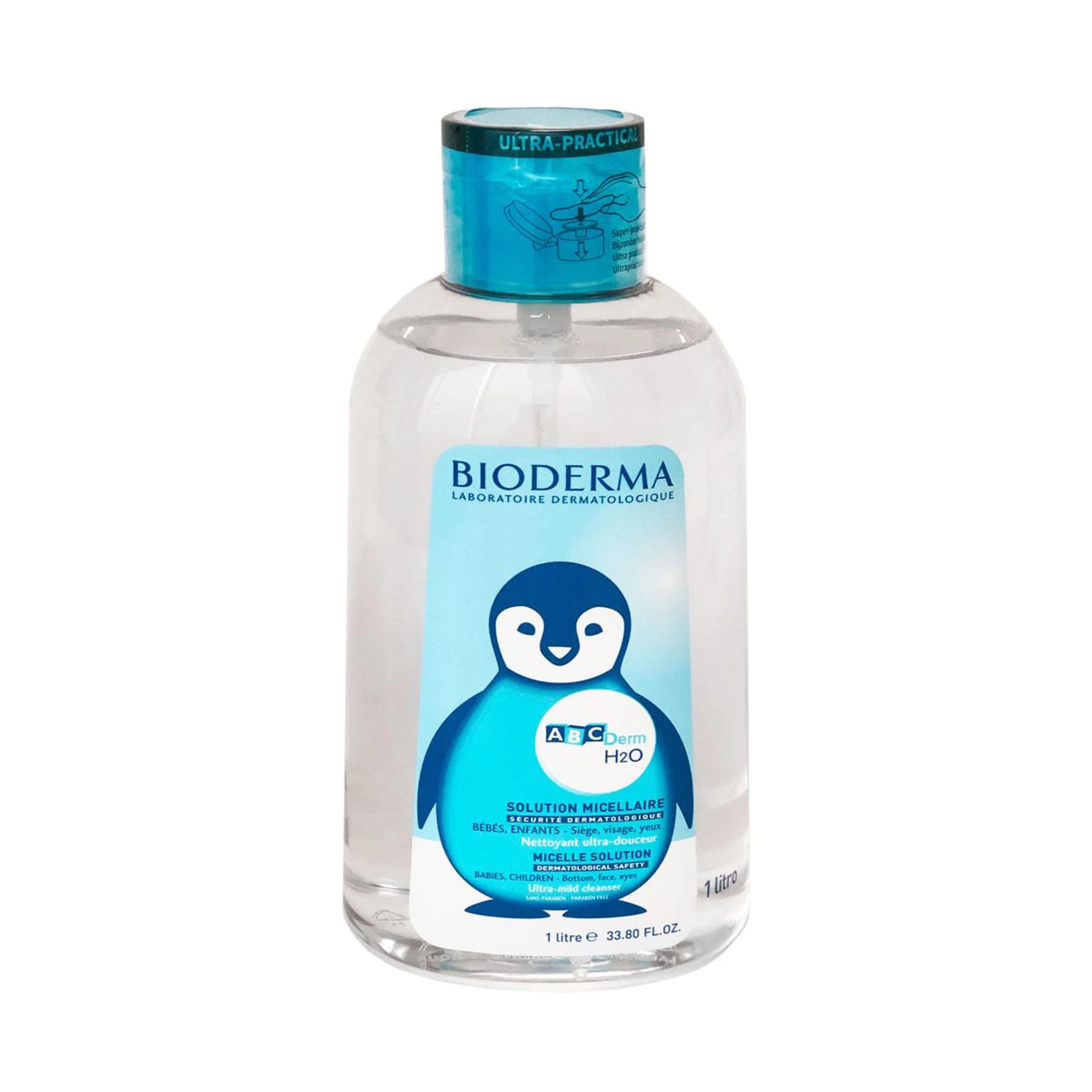 Bioderma abcderm h2o agua micelar para limpieza corporal 1 l botella