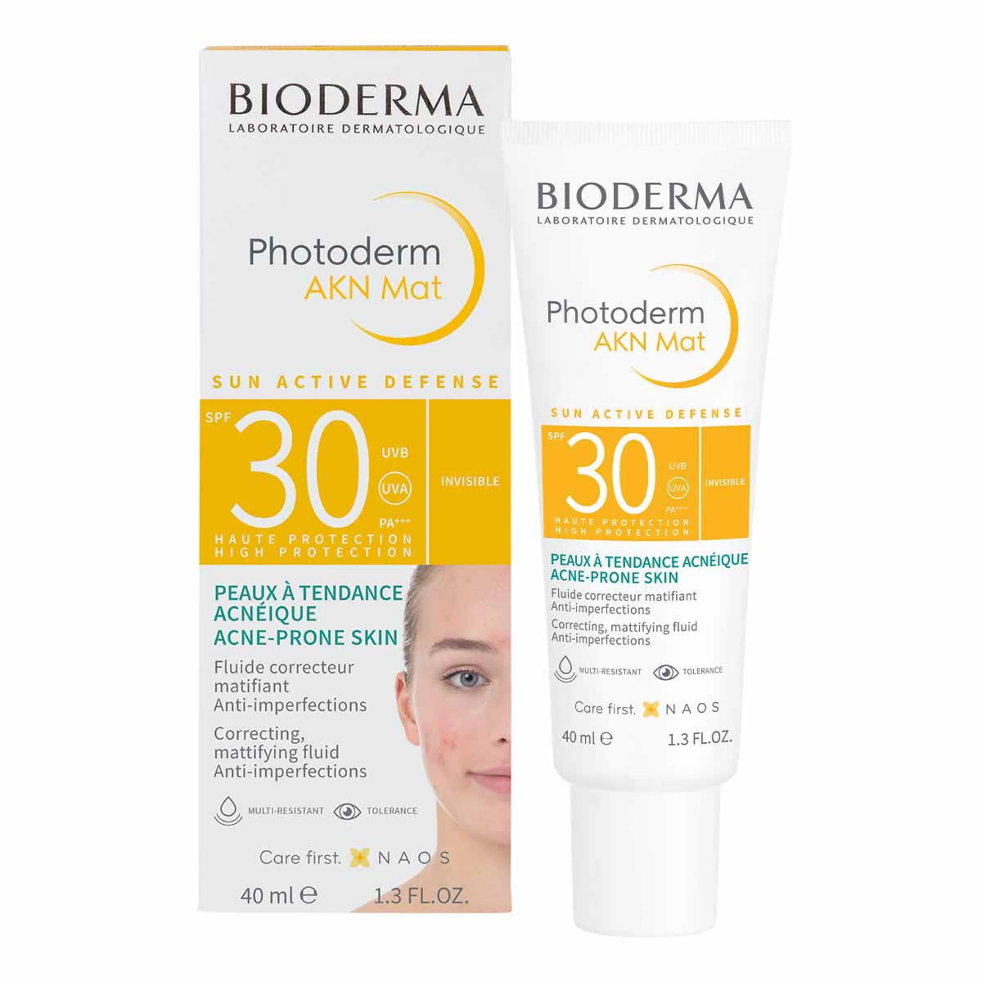 Bioderma Photoderm Akn Mat Fluido Matificante Fps 30 Con 40 Ml