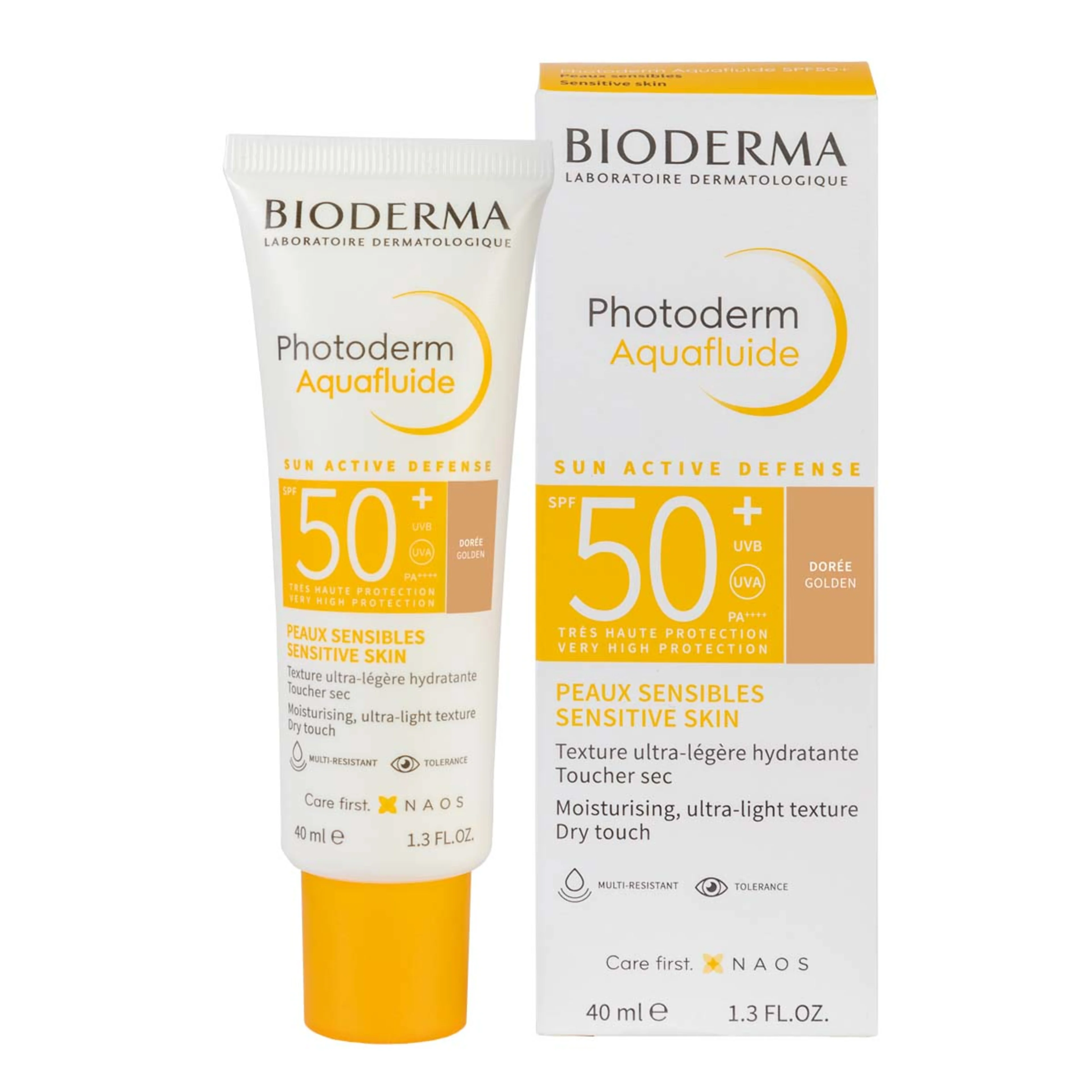 Bioderma Photoderm Aquafluide Fps 50+ Toque Seco Tono Dorado Con 40 Ml
