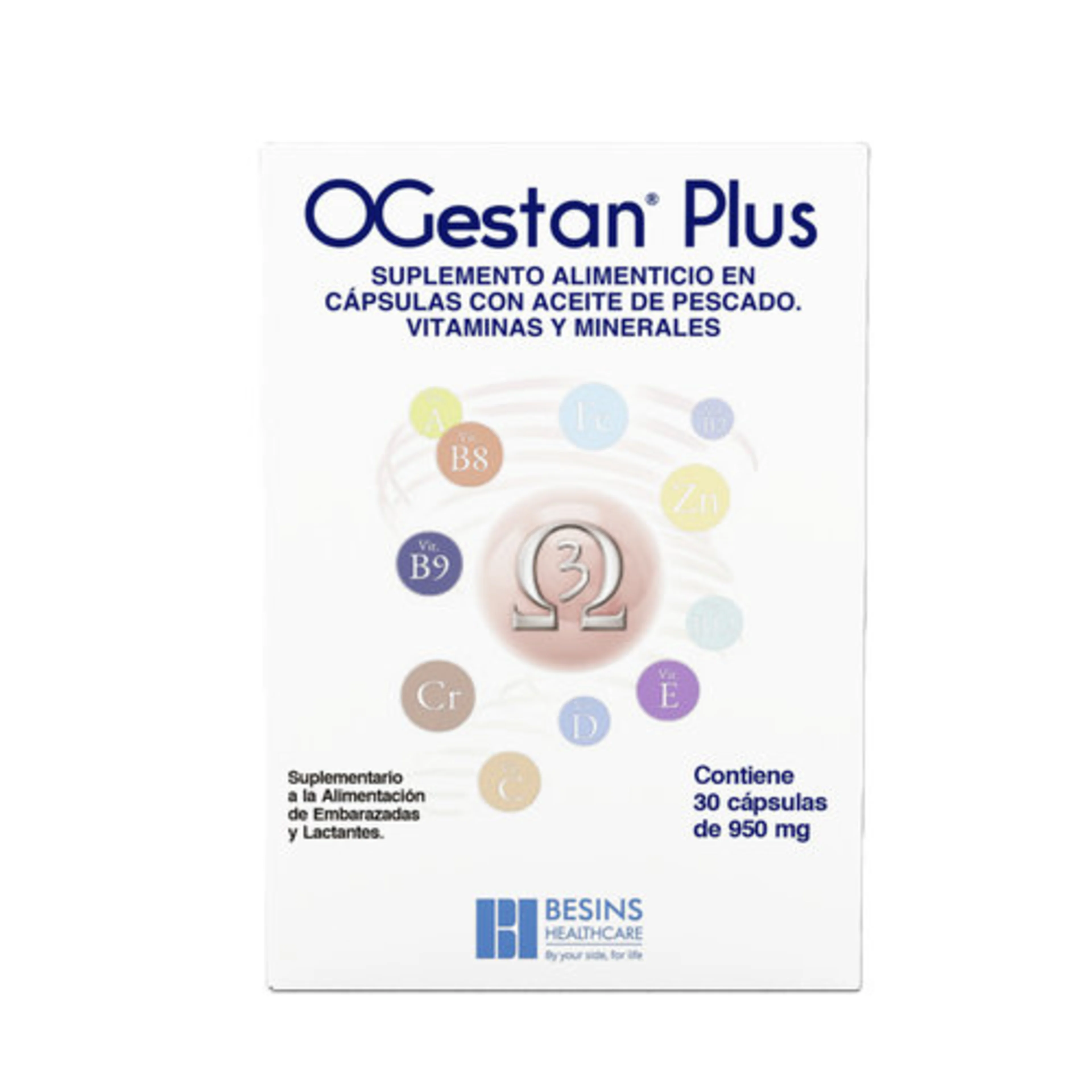 Ogestan Plus 950 Mg Con 30 Cápsulas