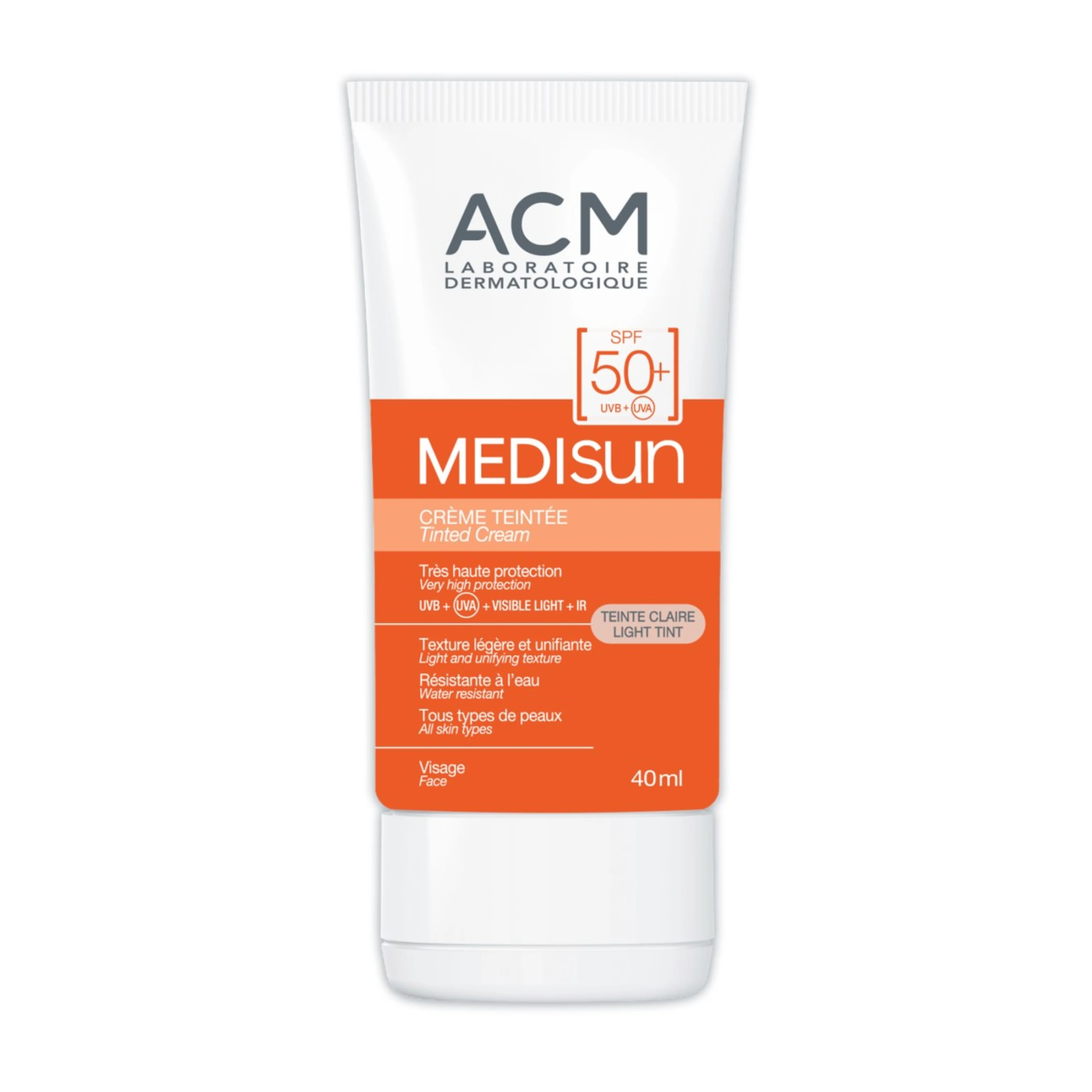 Acm Medisun Crema Solar Con Fps 50+ Tono Claro Con 40 Ml