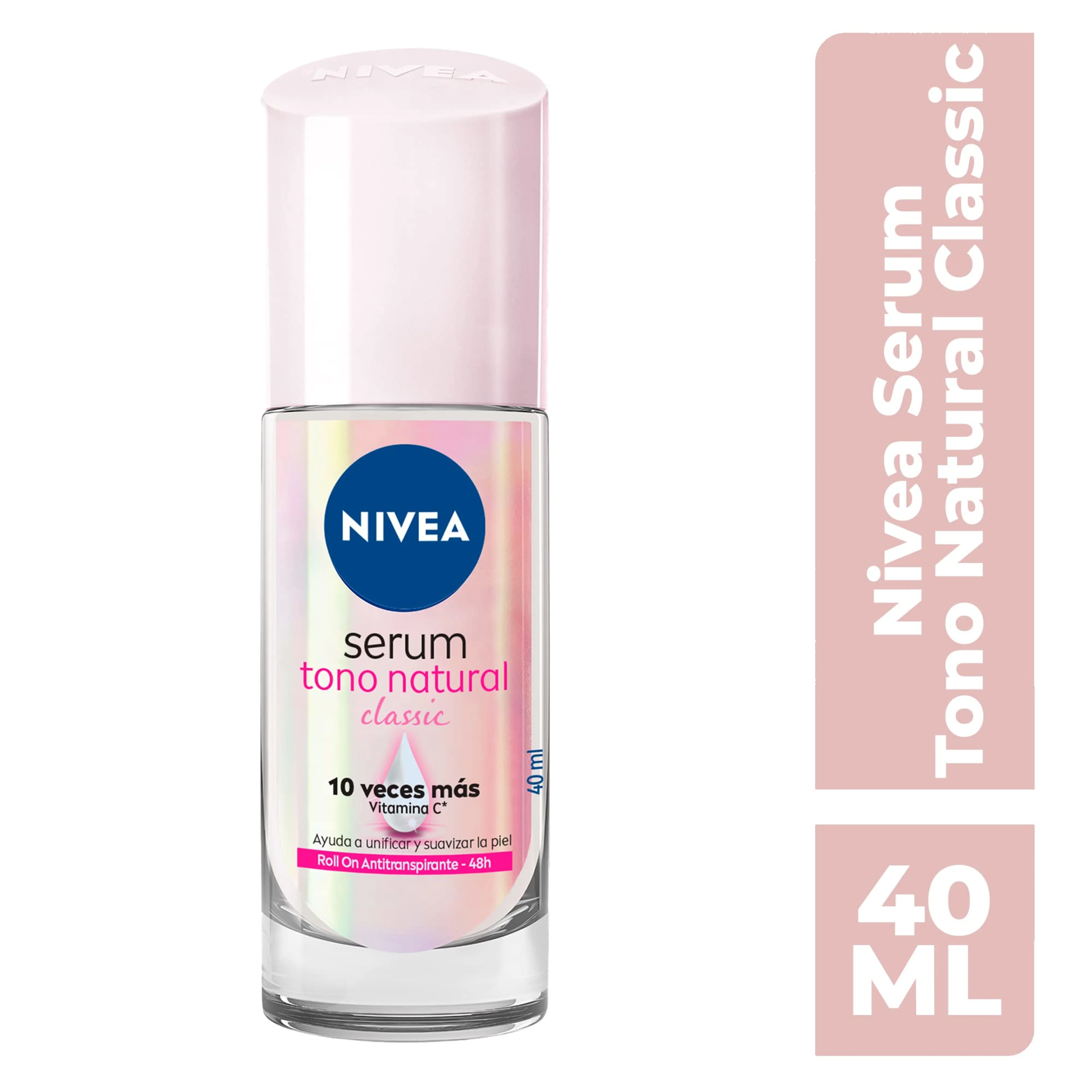 Nivea Serum Antitranspirante En Roll On Extra Aclarante Tono Natural Con 40 Ml