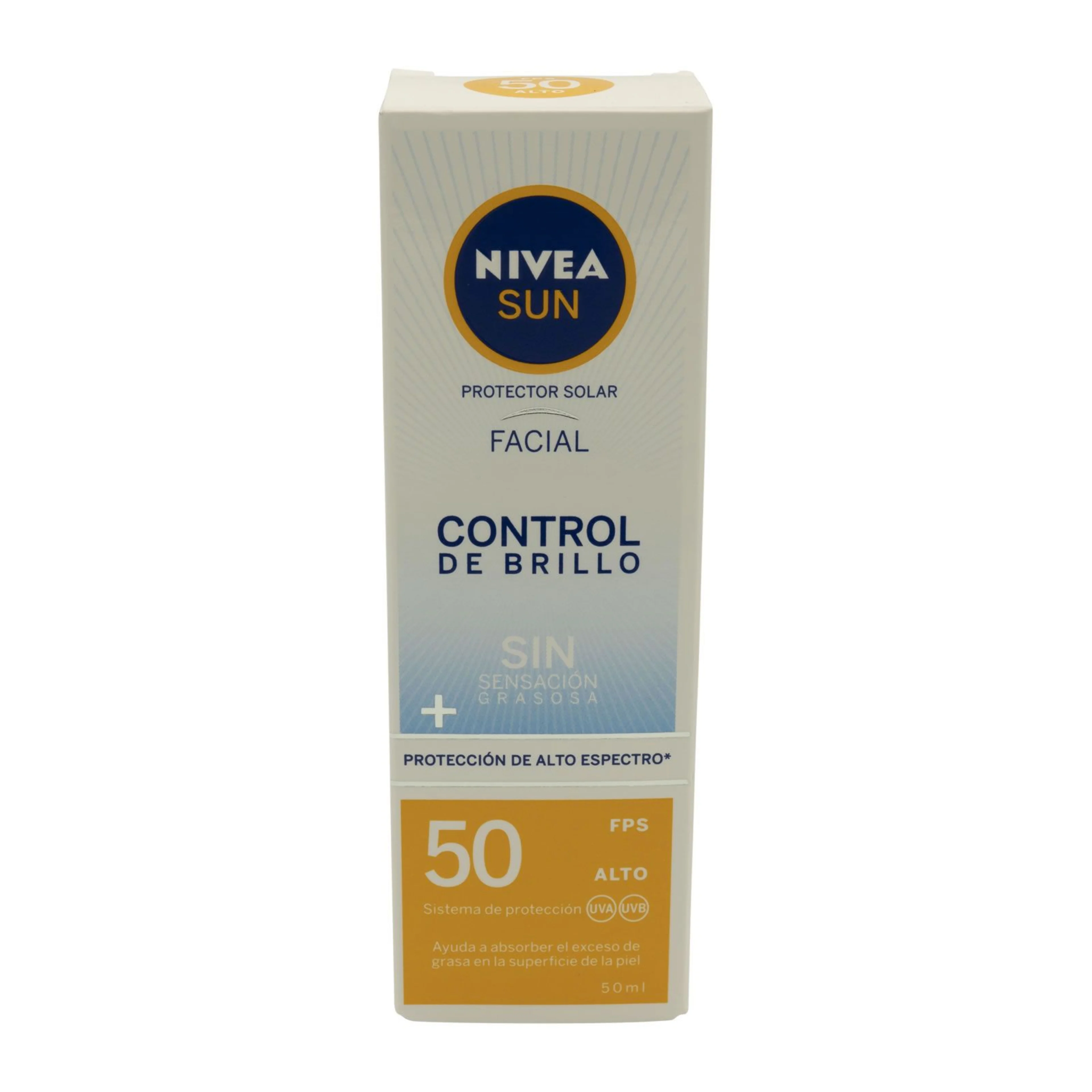 Nivea Sun Control De Brillo Protector Solar Facial Fps50 Con 50 Ml