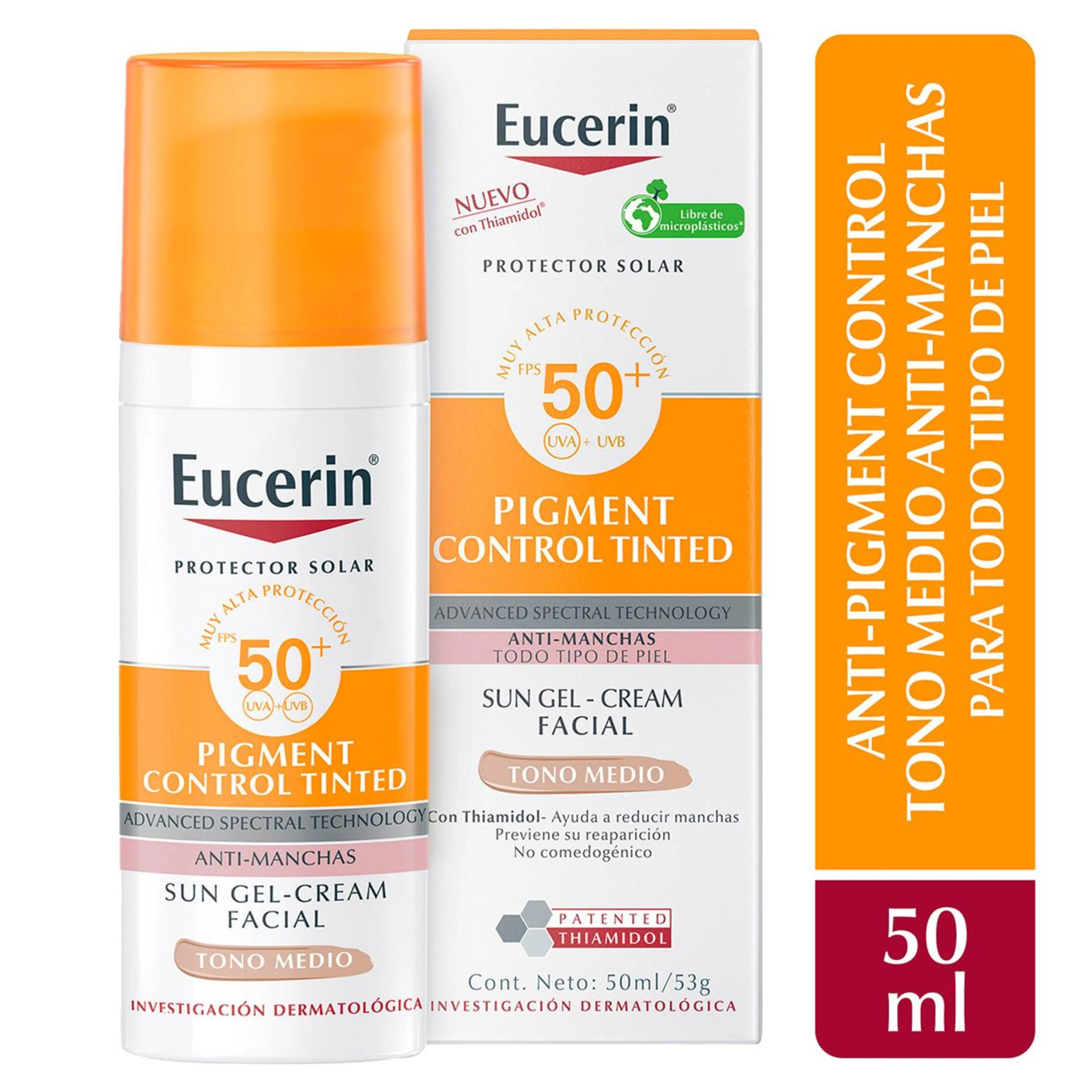 Eucerin Pigment Control Tinted Tono Medio Con 50 Ml