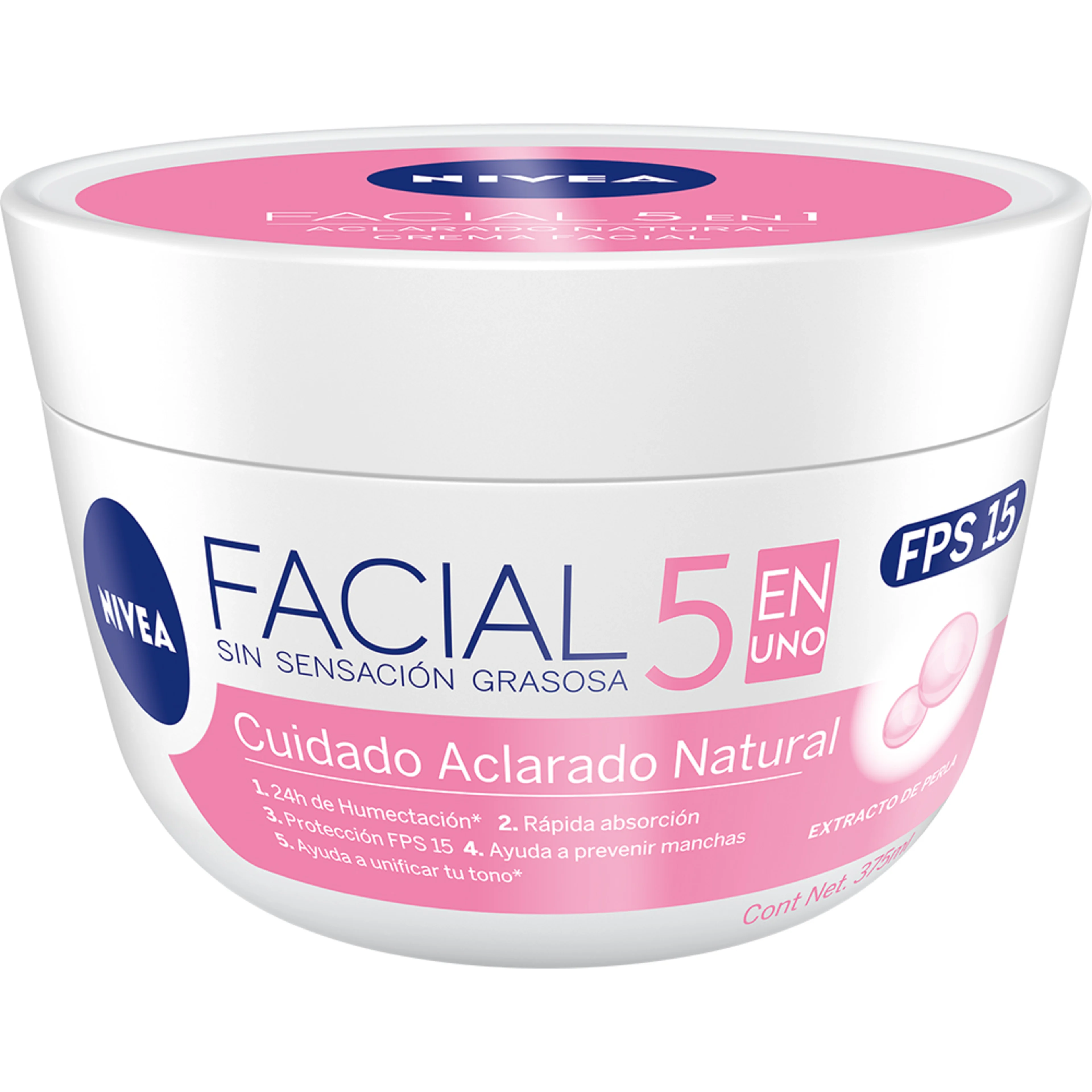 Nivea Crema Facial 5 En 1 Aclarado Natural 375 Ml