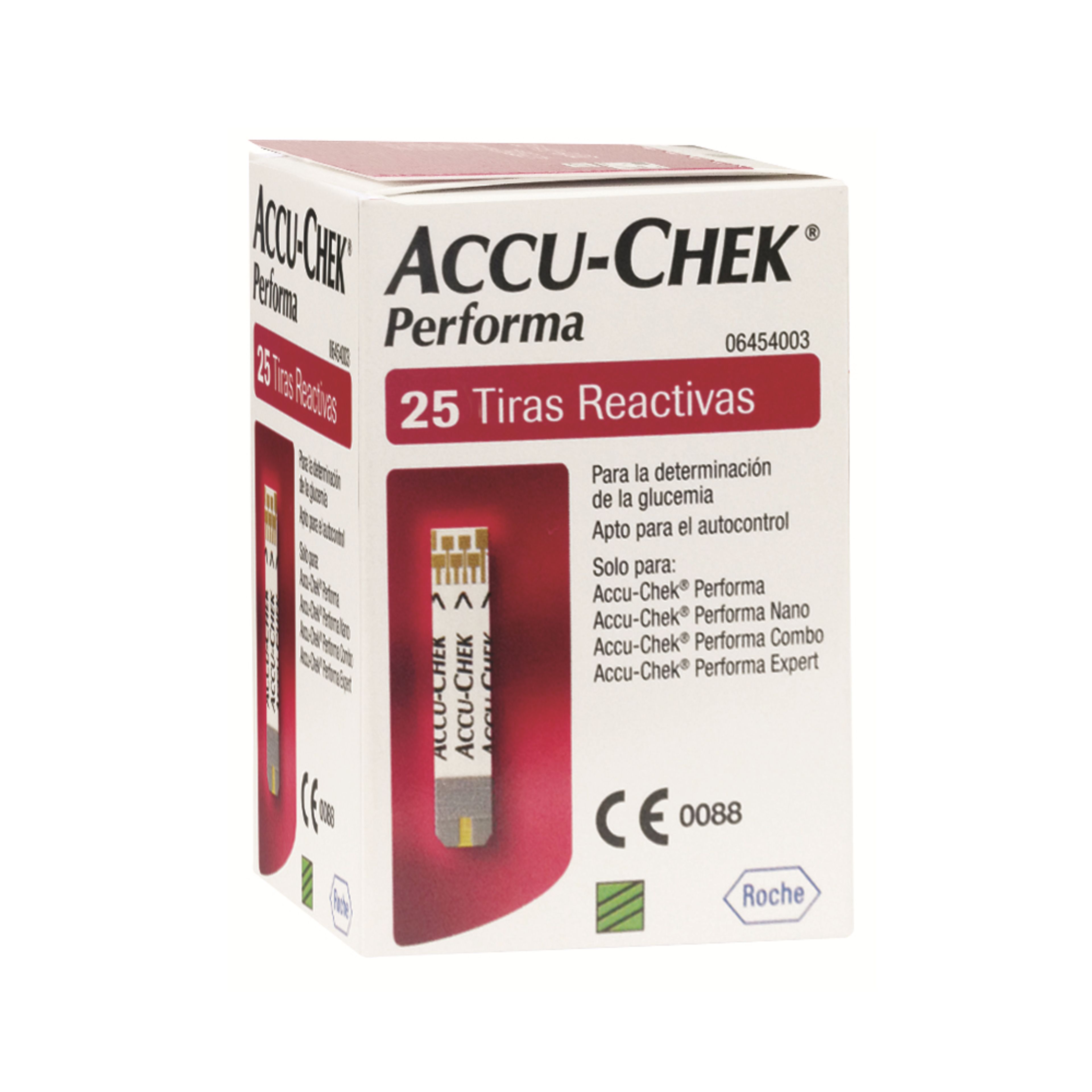 Accu-Chek Performa tiras reactivas 25 pzas