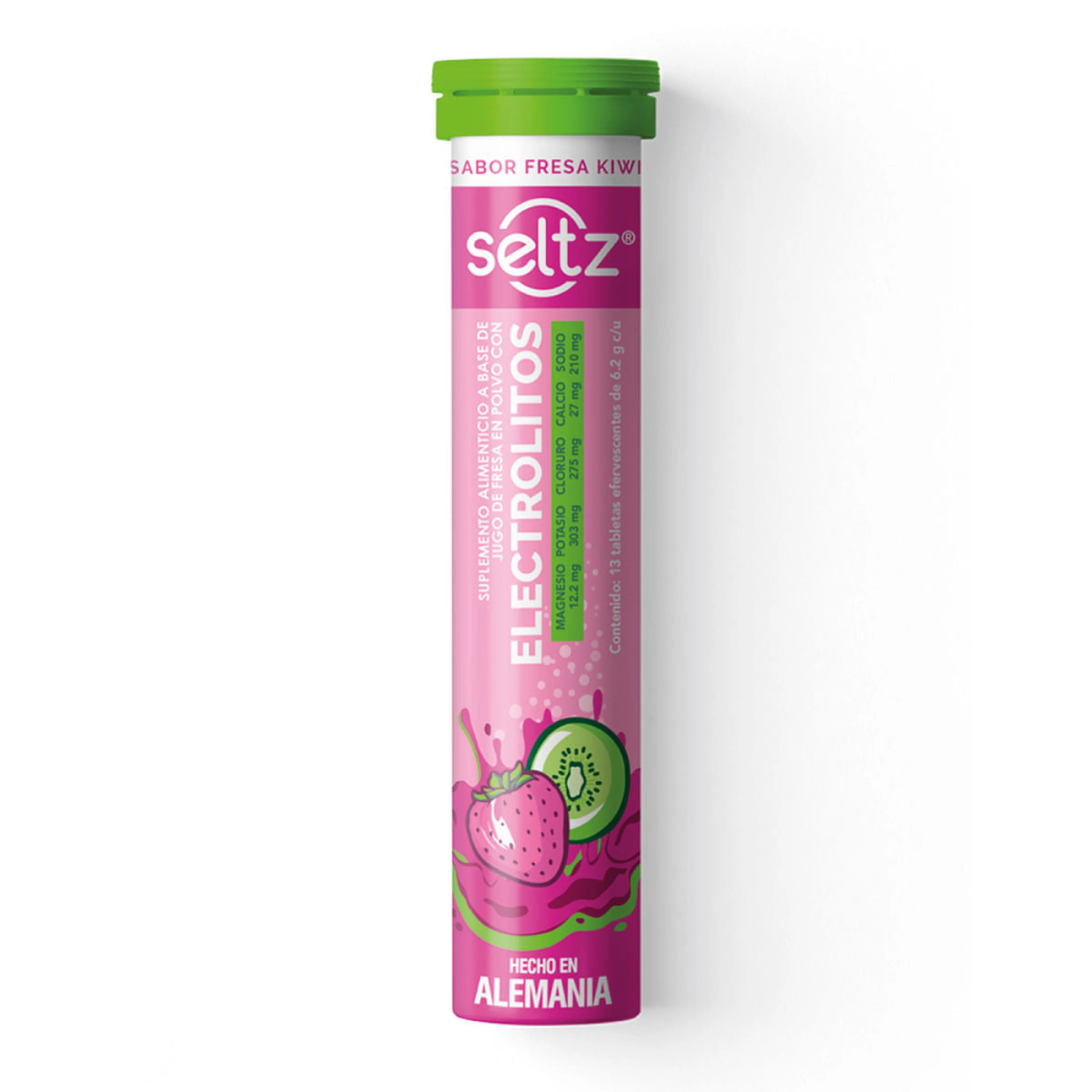 Seltz Sabor Fresa Kiwi Con 13 Tabletas De 6.2 G